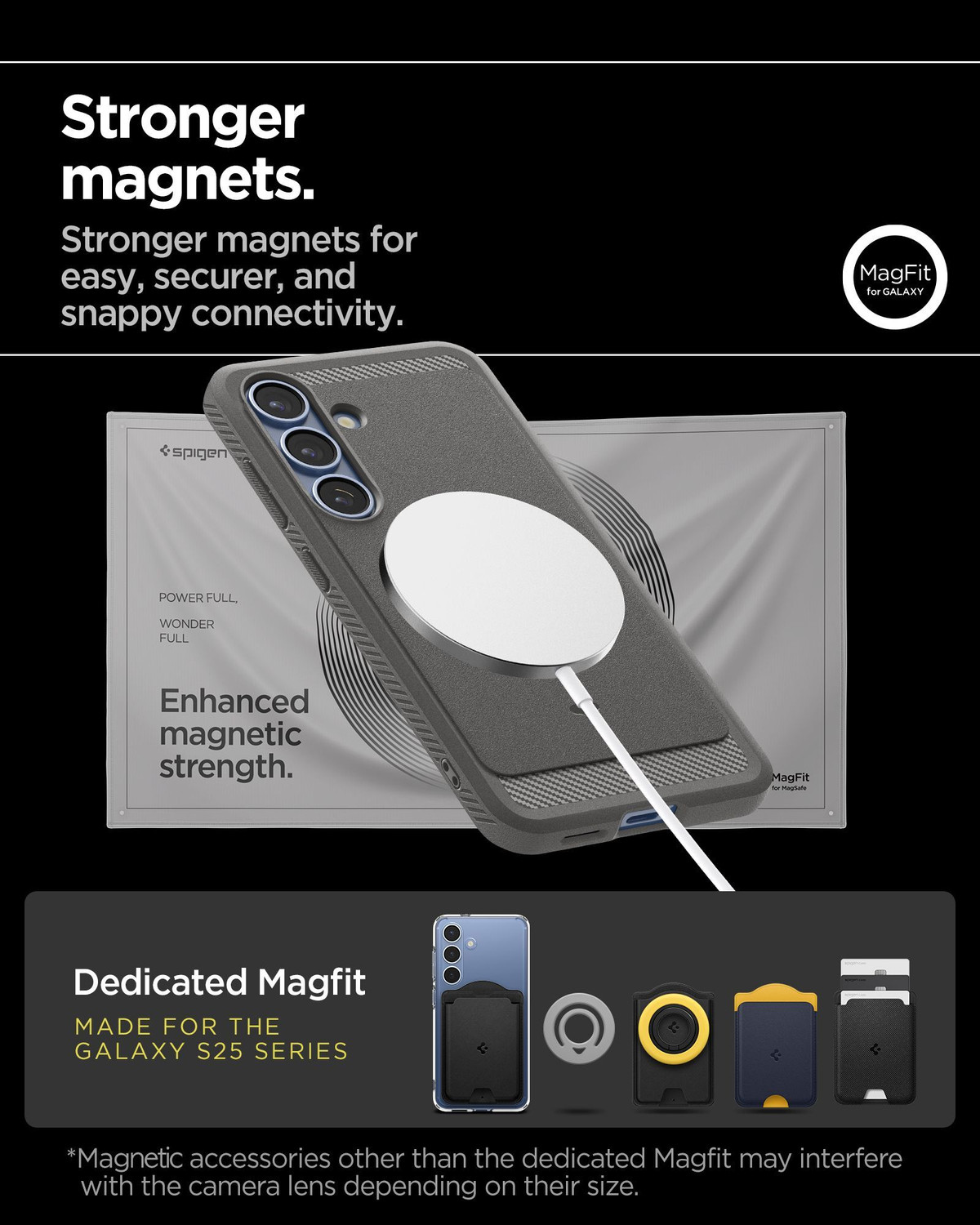 Image of Spigen Rugged Armor MagFit Back Cover for Samsung Galaxy S25