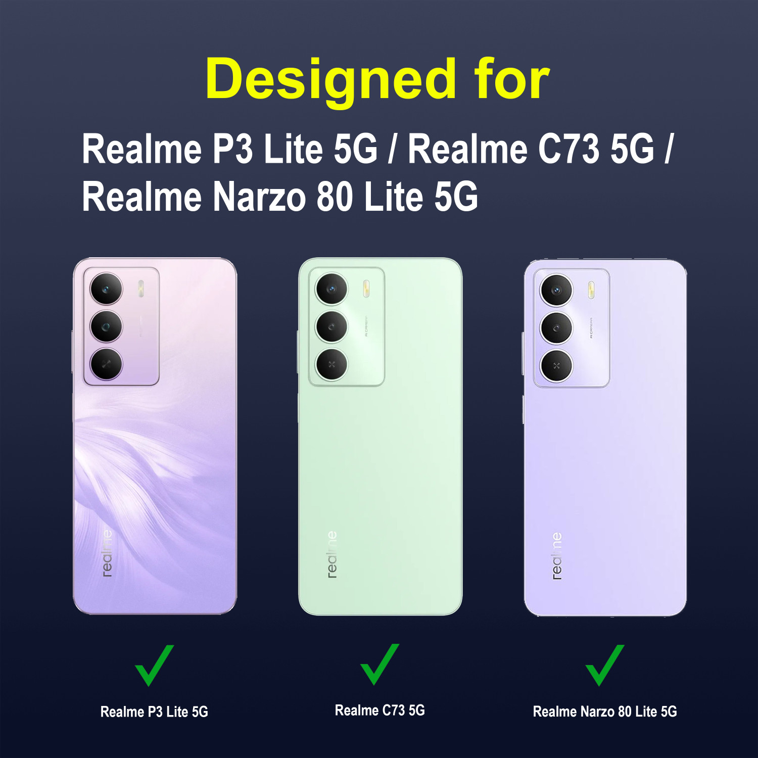 Image of CaseRepublic Back Cover for Realme P3 Lite 5G