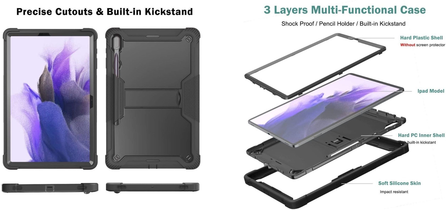 Image of HITFIT Back Cover for Samsung Galaxy Tab S9 FE / Tab S10 Lite / Tab S10 FE 10.9 inch) / Tab S9 (11 inch)