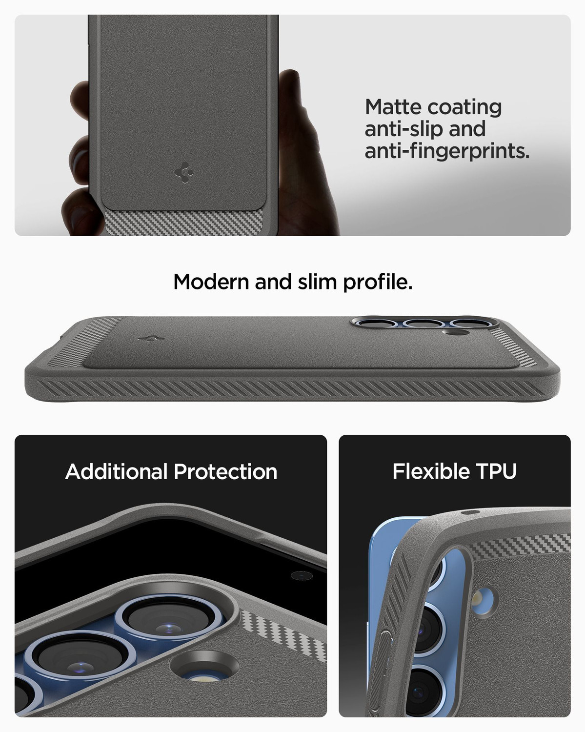 Image of Spigen Rugged Armor MagFit Back Cover for Samsung Galaxy S25