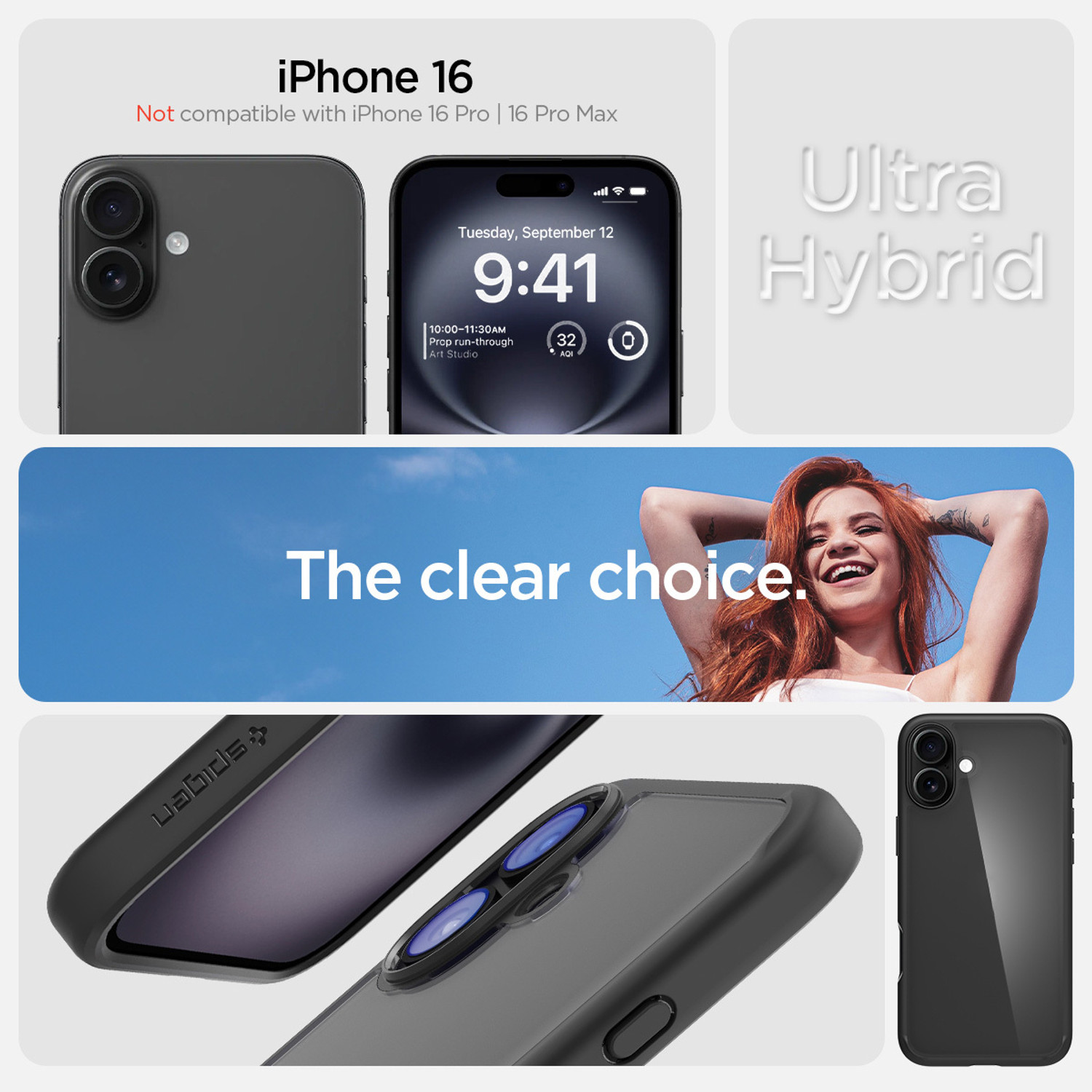 Image of Spigen Ultra Hybrid Back Cover for Apple iPhone 16