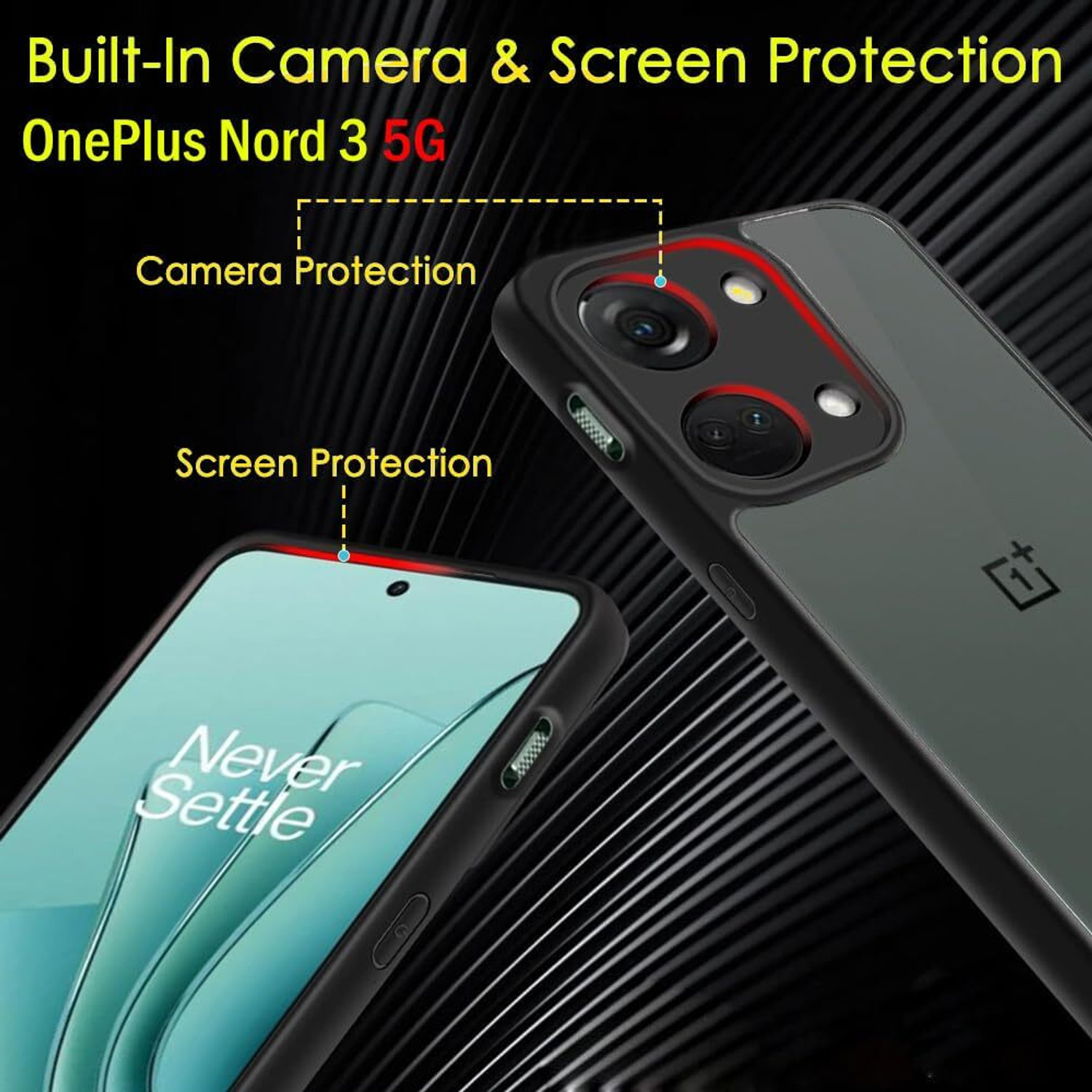 Image of RiverForest Back Cover for Oneplus Nord 3 5G, matte frosted design Plated Edge