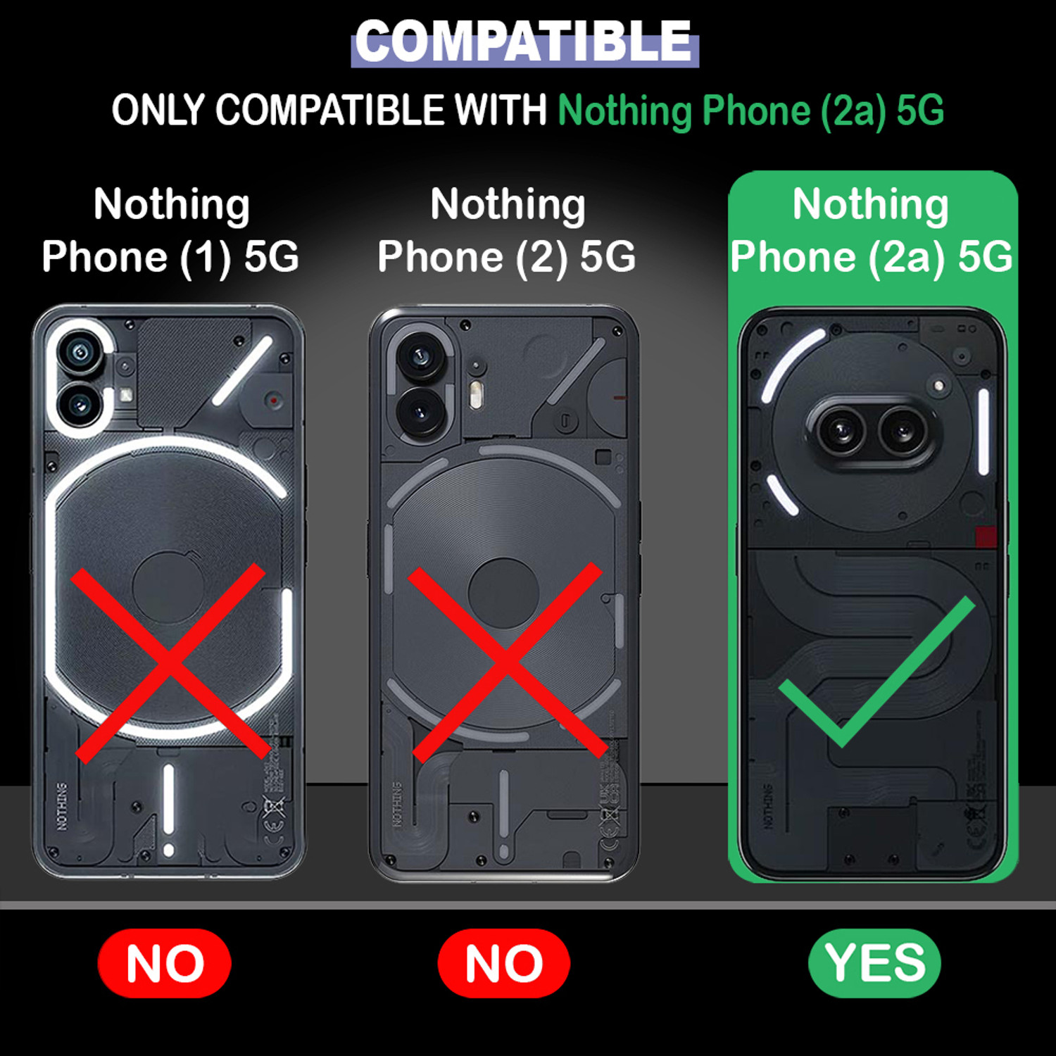 Image of Casotec Back Cover for Nothing Phone (2a) 5G