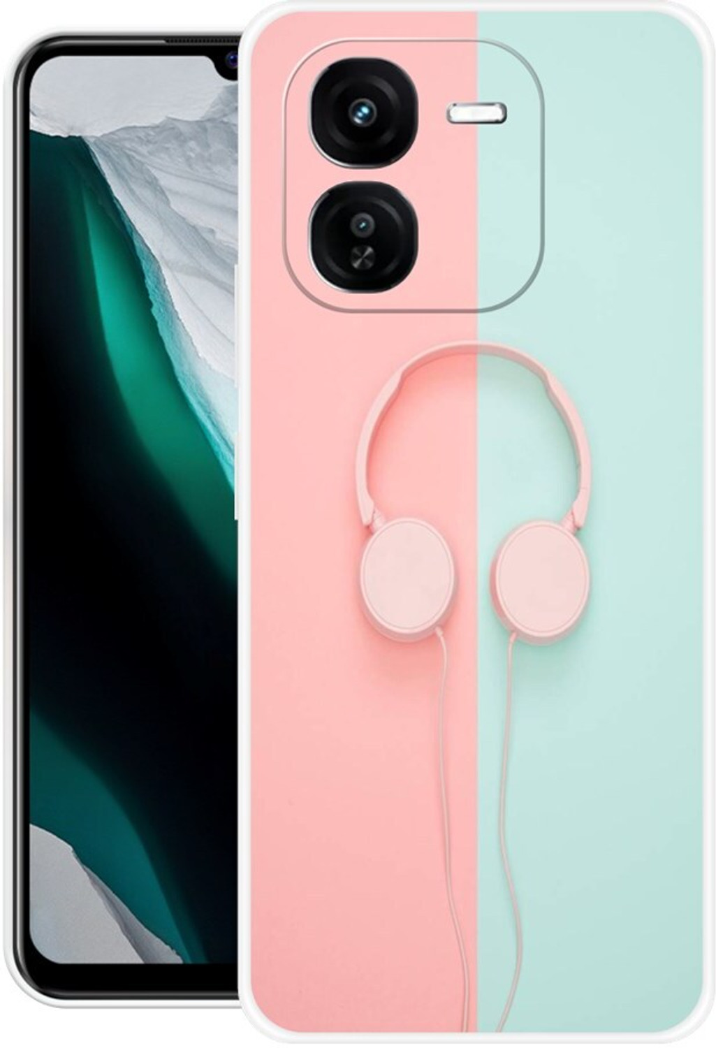 Image of FEBOS Back Cover for IQOO Z9x, Earphone, Headphone, Music, Lover, 6