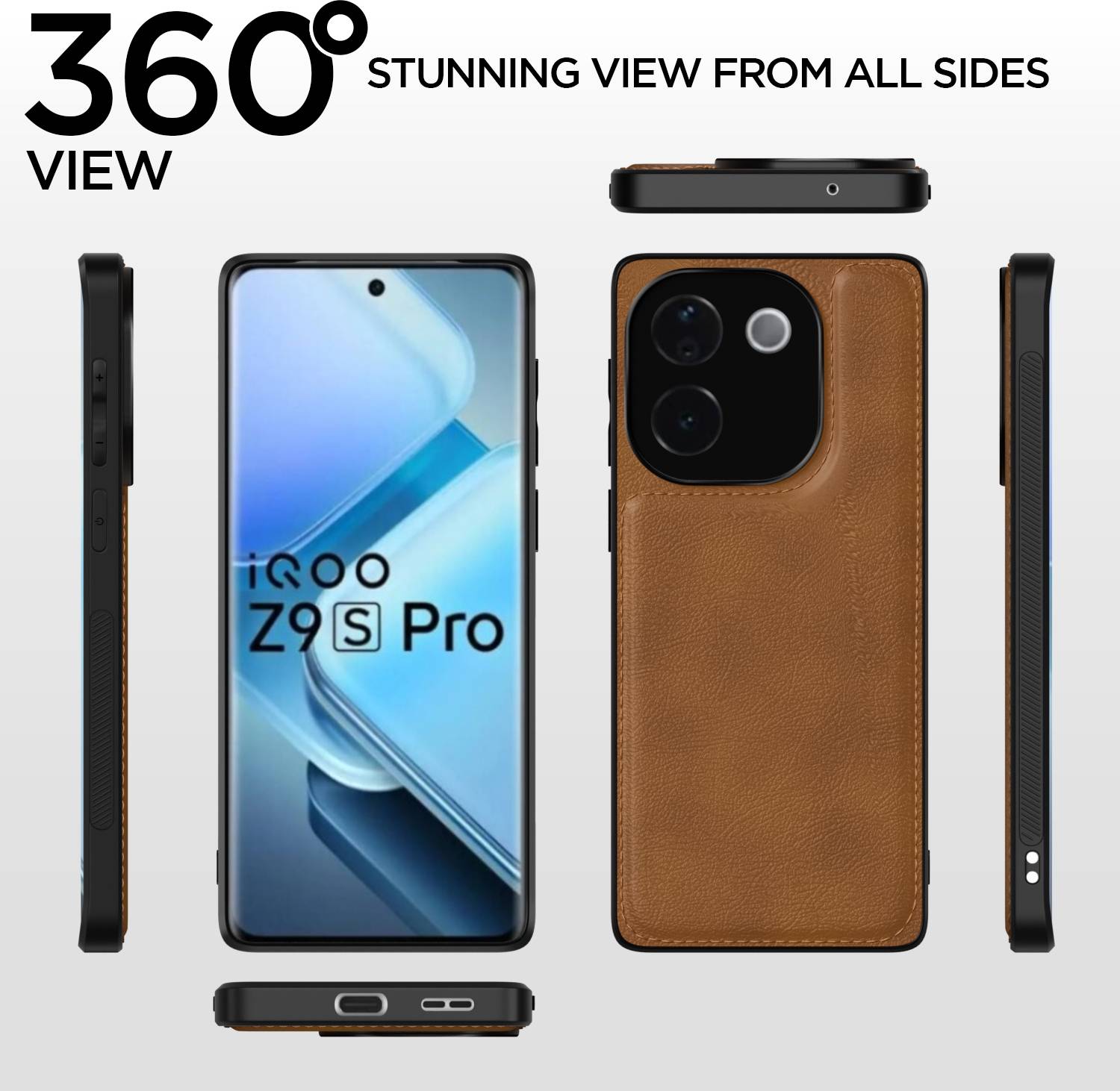 Pikkme Back Cover for vivo T3 Pro 5G Brown - Image 2