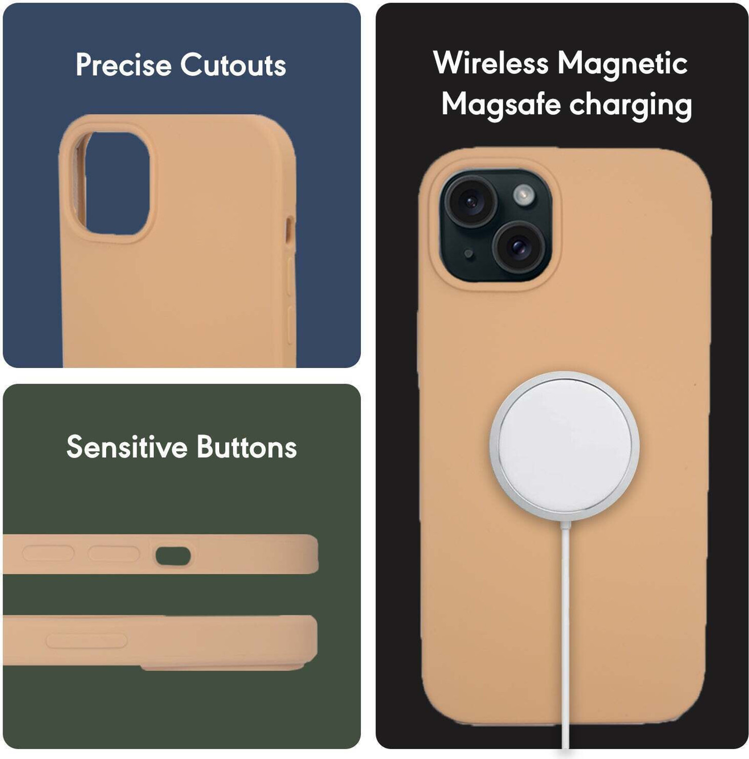 Image of Sprig Liquid Silicone Back Cover for Apple iPhone 15