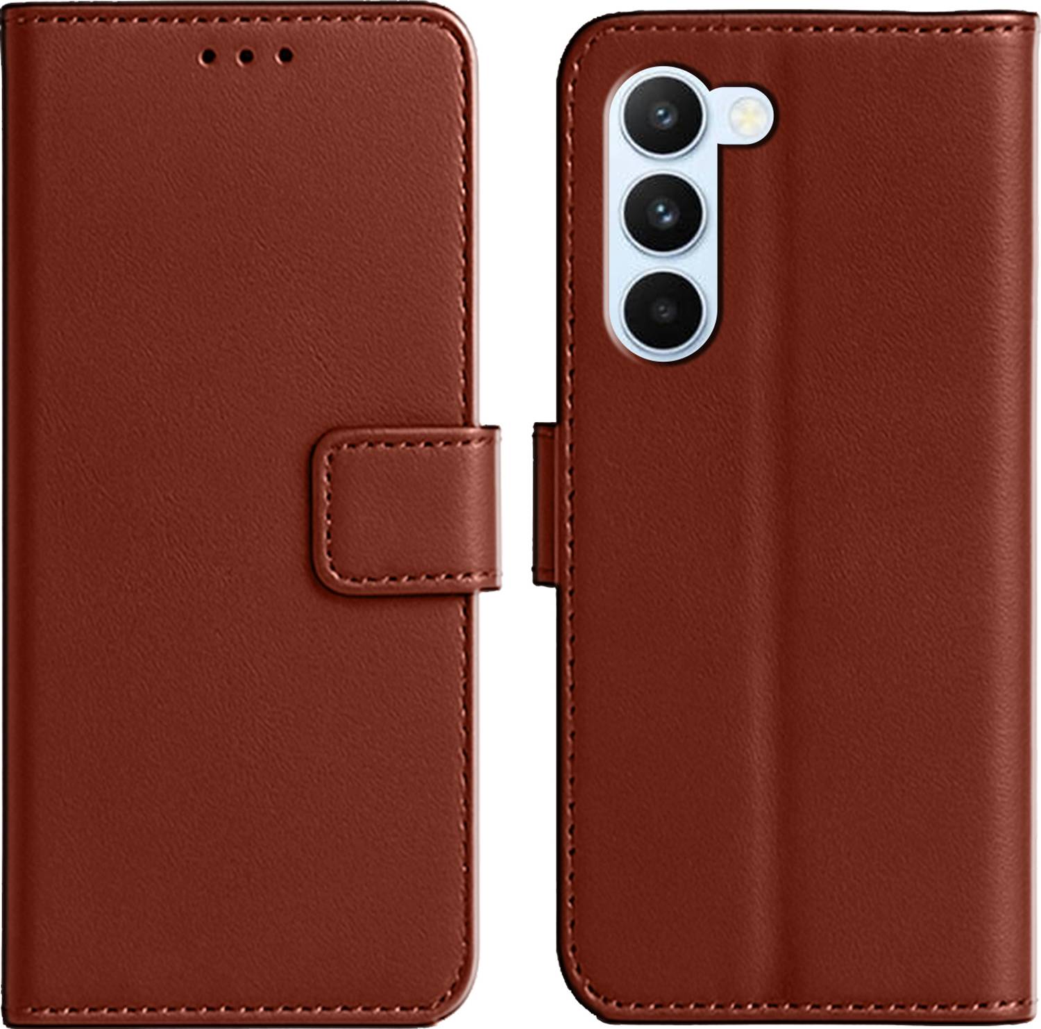 Ascensify Back Cover for Realme P4 Lite 5G Premium PU Leather Flip Cover with Card Slots & Stand Feature