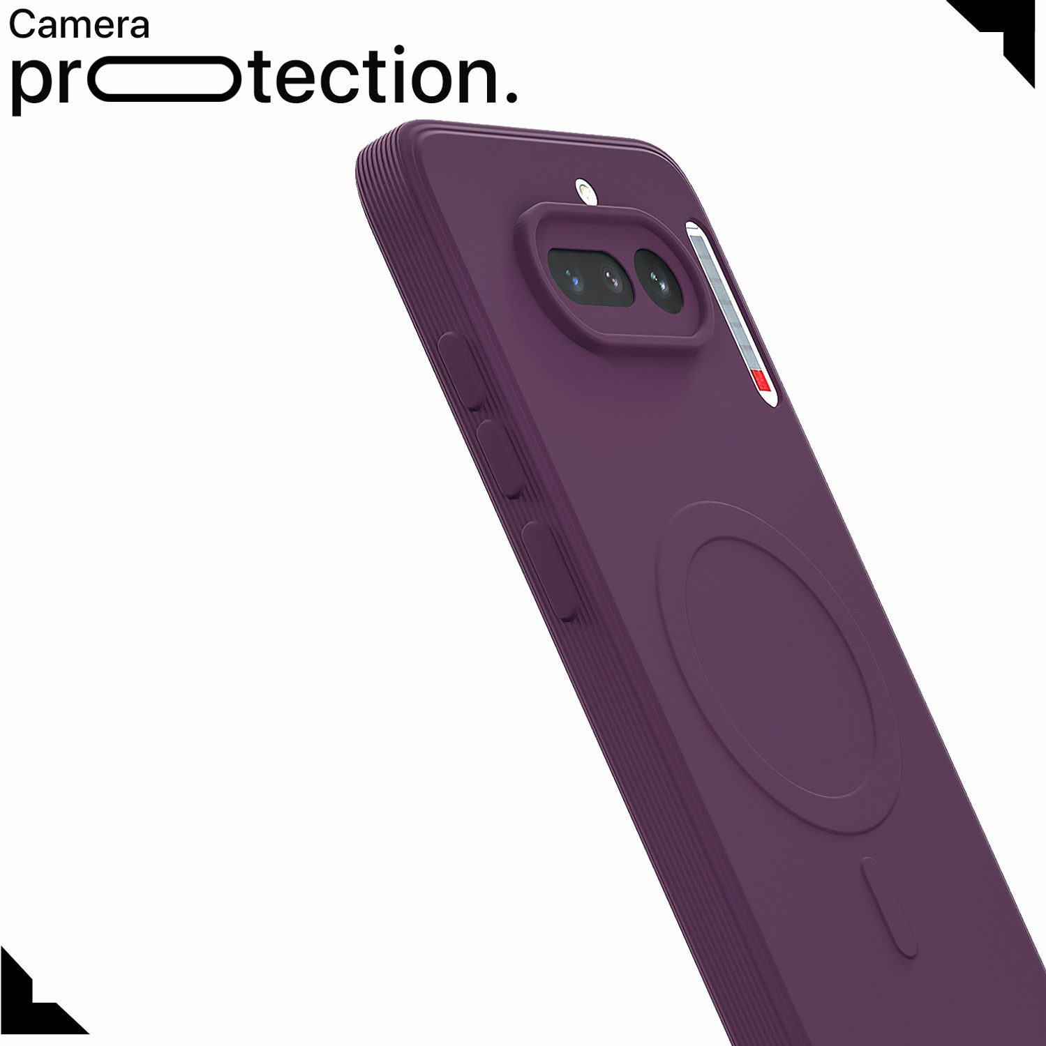 Image of Pikkme Back Cover for Nothing Phone 4a 5G (Purple, Grip Case, Silicon, Pack of: 1)