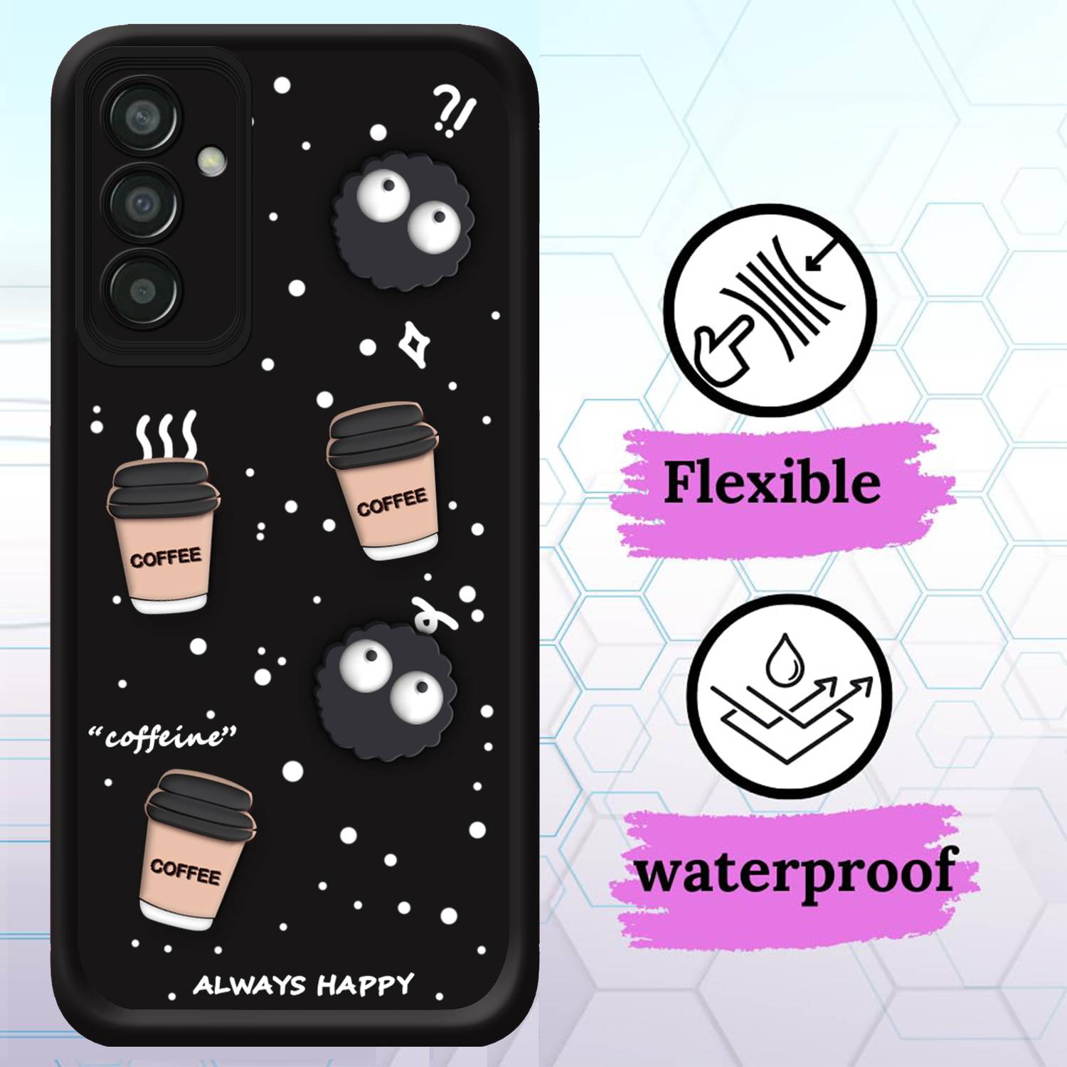 SMARTPOCKET Back Cover for Samsung Galaxy F13 Black - Image 2