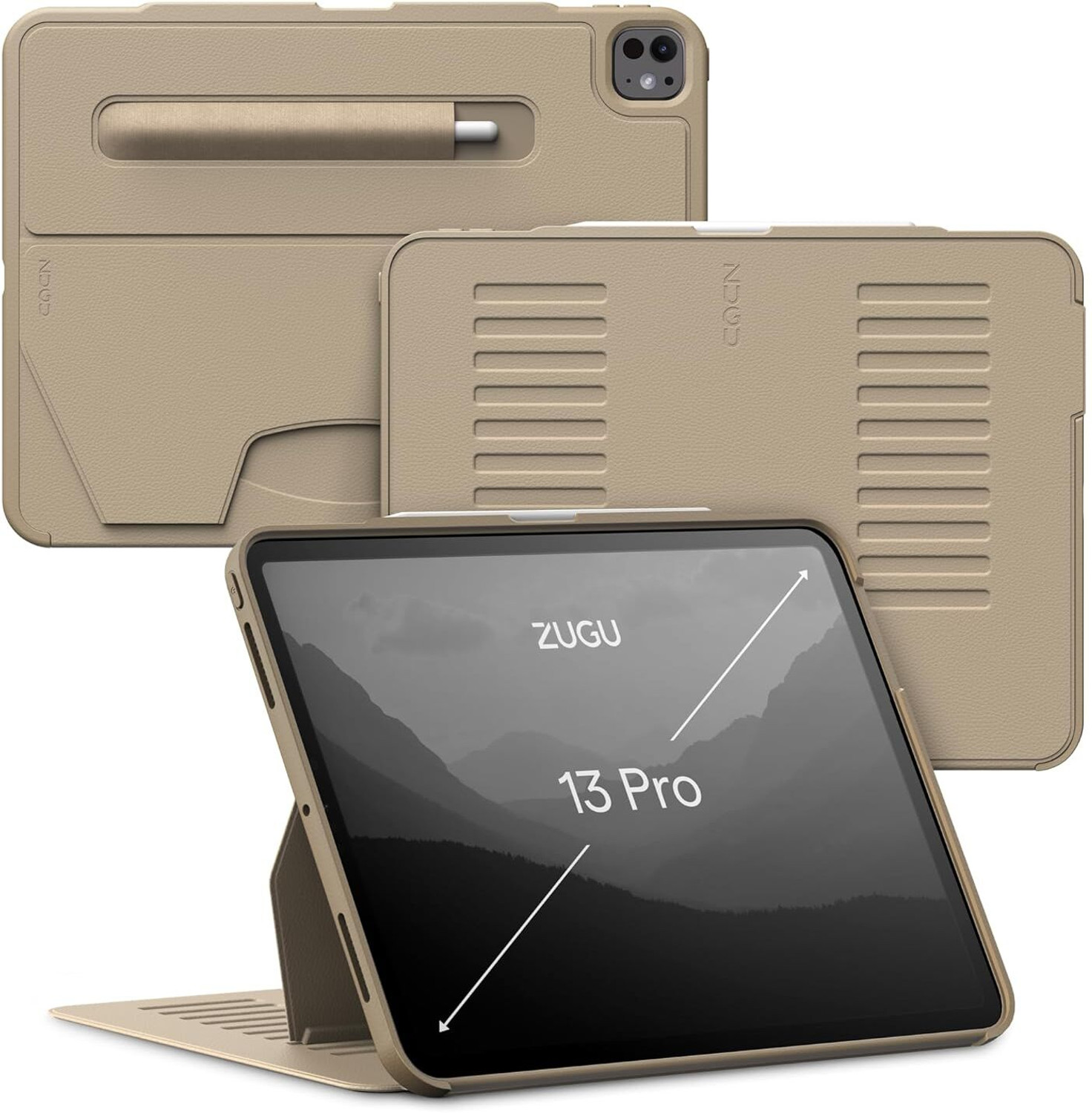 Image of ZUGU Back Cover for iPad Pro 13 (M4 /M5) 2024 /2025 Gen 7 /8 (A3360, A3361, A3362) (Model : A2925, A2926, A3007)