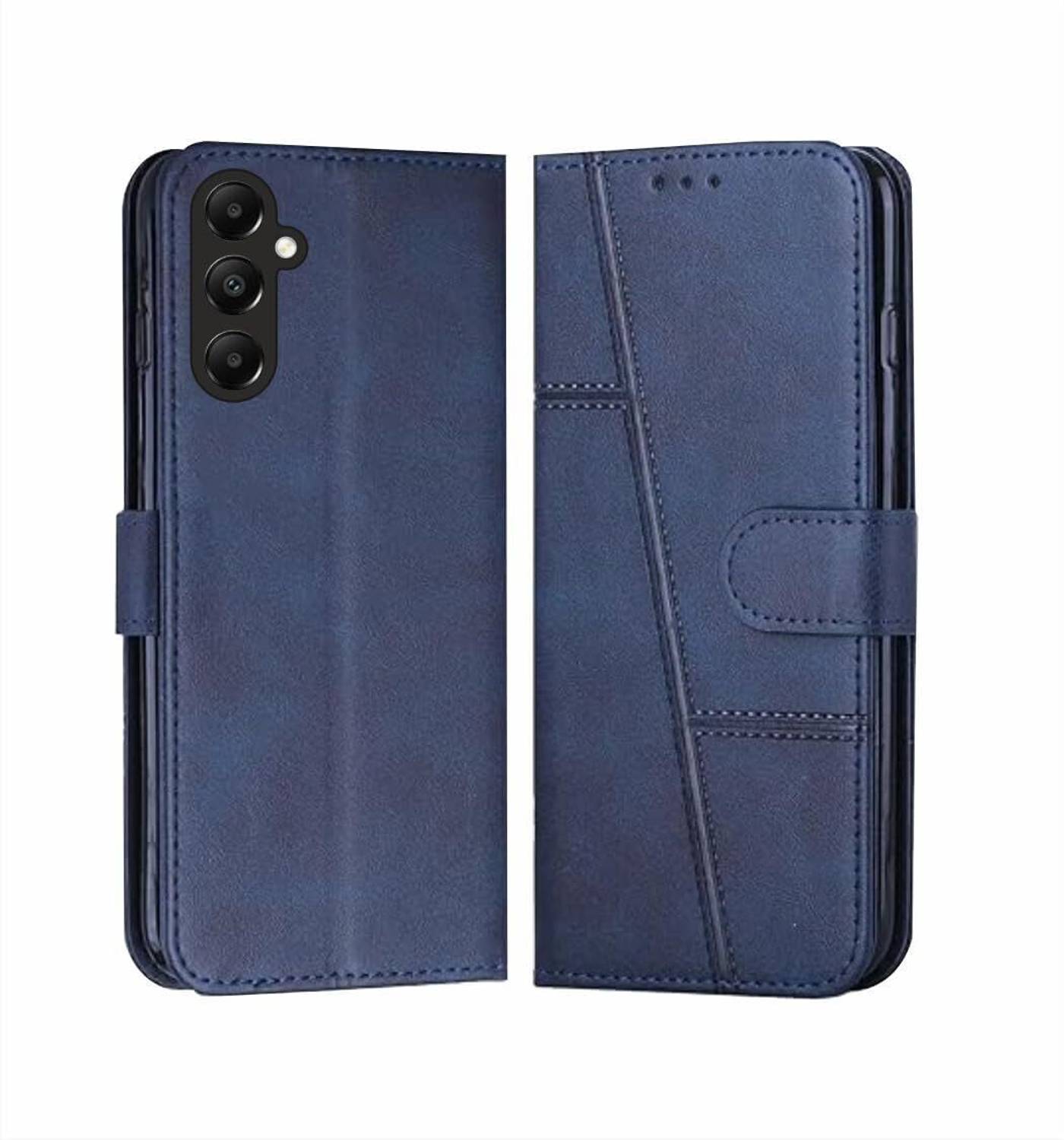 Besmon Back Cover for Samsung Galaxy A36 5G Flip Cover Blue Card Pockets Wallet & Stand Flip Cover