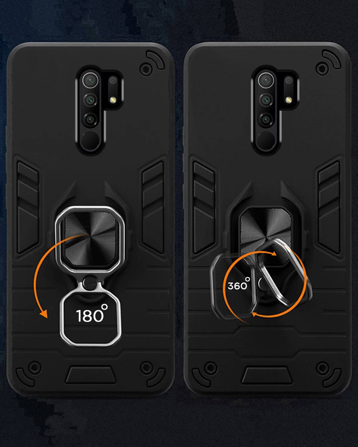Meephone Back Cover for Mi Redmi 9 Prime Black - Image 2