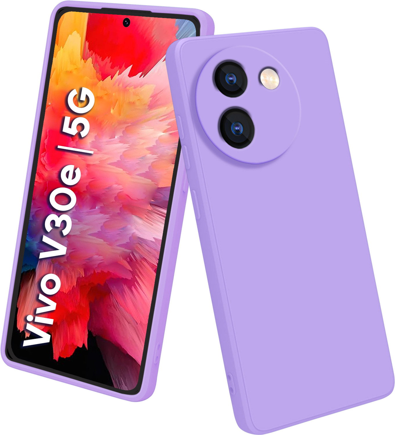 Image of TRUEUPGRADE Back Cover for Liquid Silicon Back Cover Case for Vivo V30e 5G
