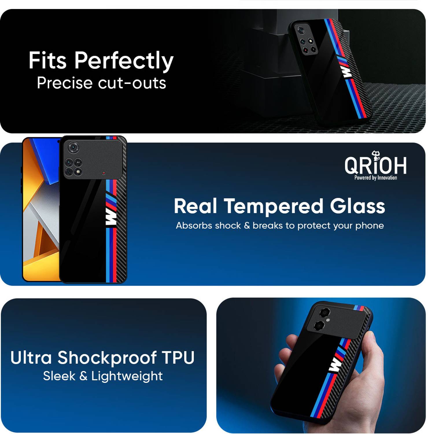 QRIOH Glass Back Cover for Poco X7 Pro 5G - Image 2