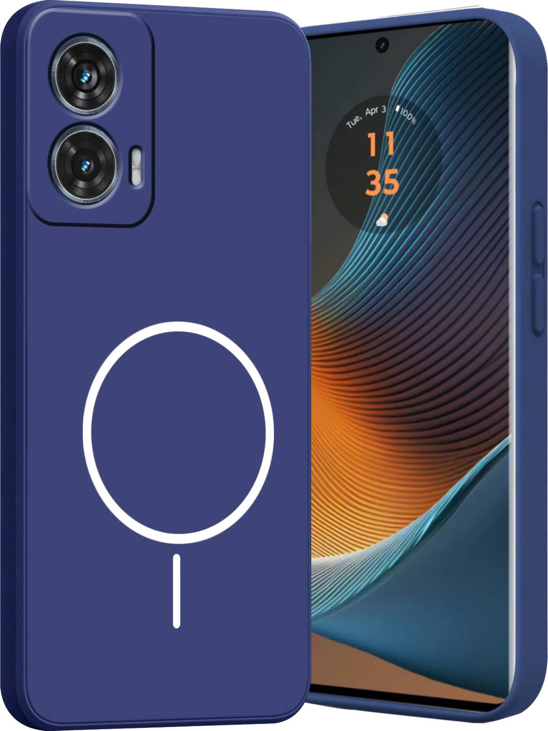 Ascensify Back Cover for Motorola Moto Edge 50 Fusion Soft Silicone, Flexible, Slim Case with Printed Ring Design