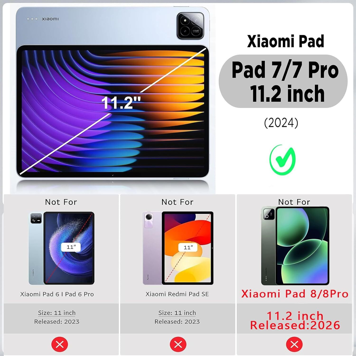 Image of TGK Bumper Case for Xiaomi Mi Pad 7 11.2 inch, Xiaomi Pad 7 Pro 11.2 inch