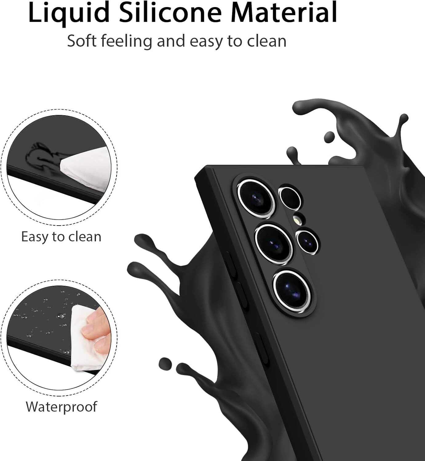 Image of CLOVYR Back Cover for Samsung Galaxy S24 Ultra 5G Silicon Protective Case