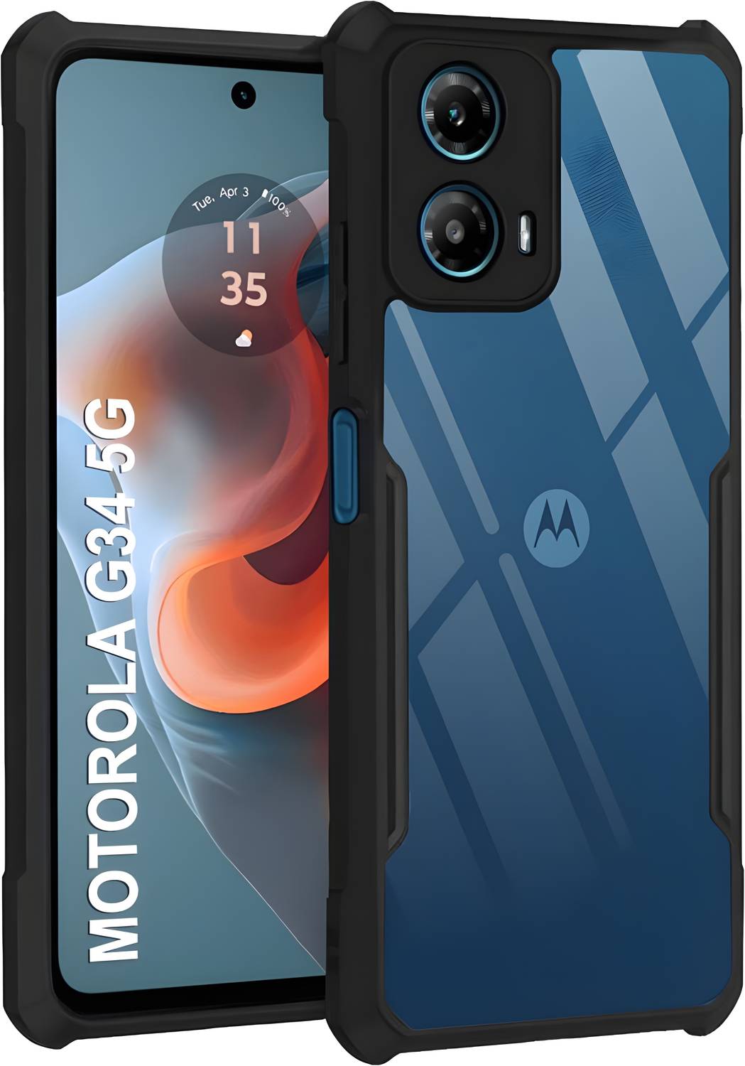 ALONZO Back Cover for Motorola Moto G34 5G, Moto G34 5G