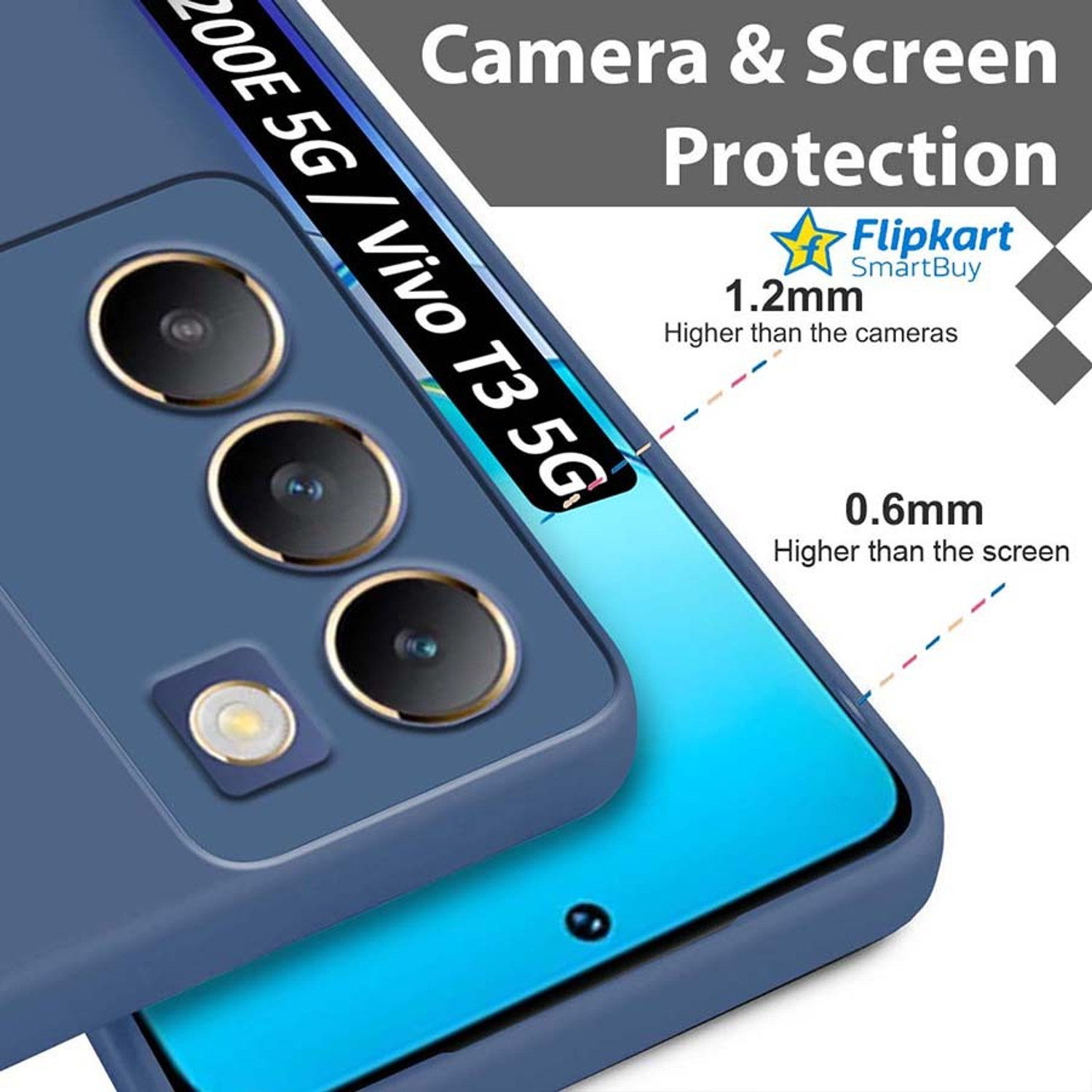 Image of Flipkart SmartBuy Back Cover for Vivo T3 5G, Vivo Y200e 5G