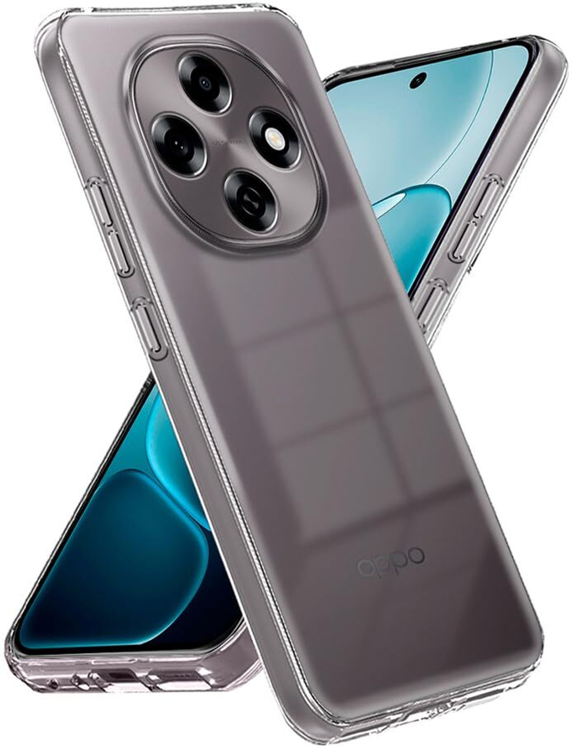 Image of Hamz Back Cover for Oppo F31 Pro 5G (Transparent, Camera Bump Protector, Rubber, Pack of: 1)