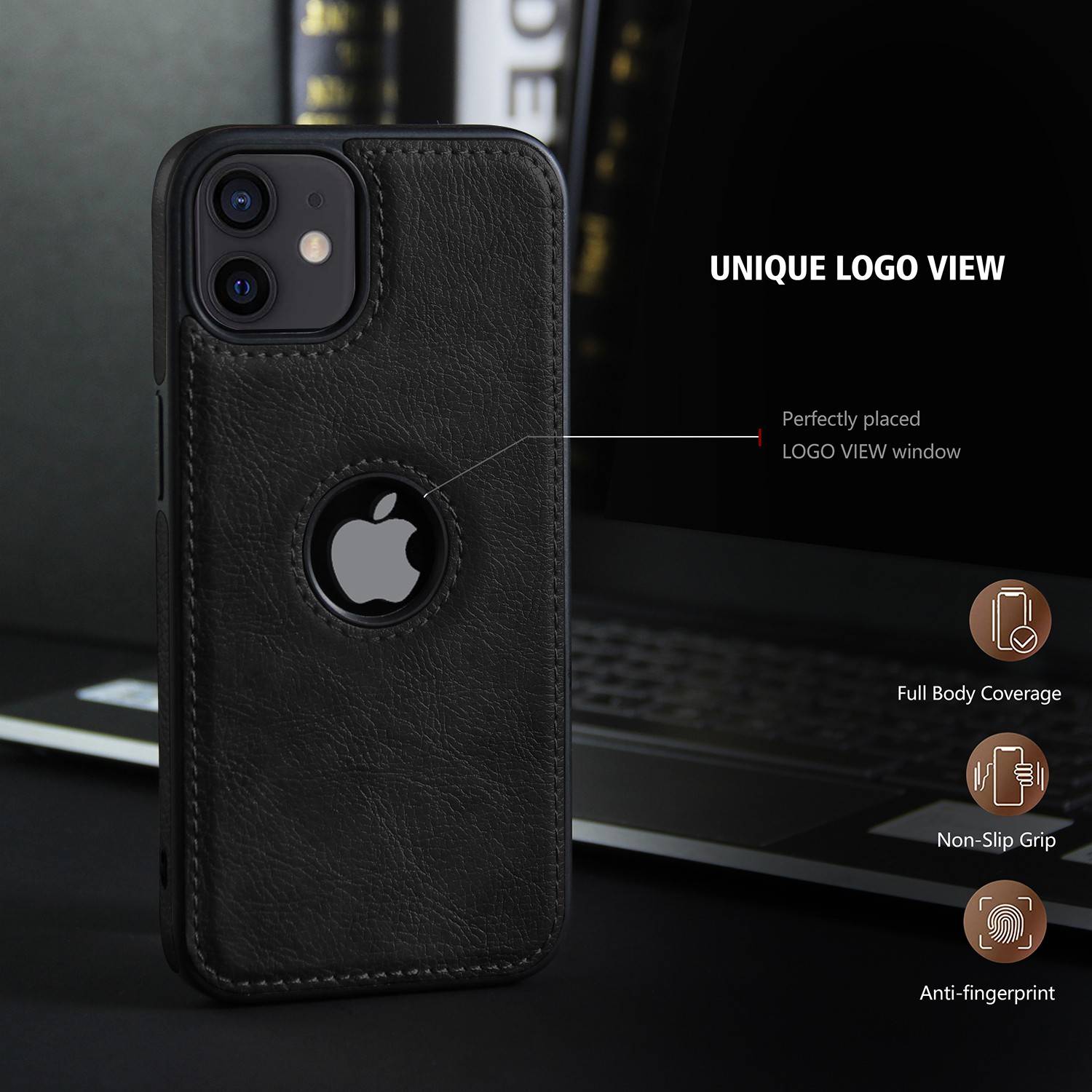 Pikkme Back Cover for iPhone 12, 12 Pro, Black - Image 5