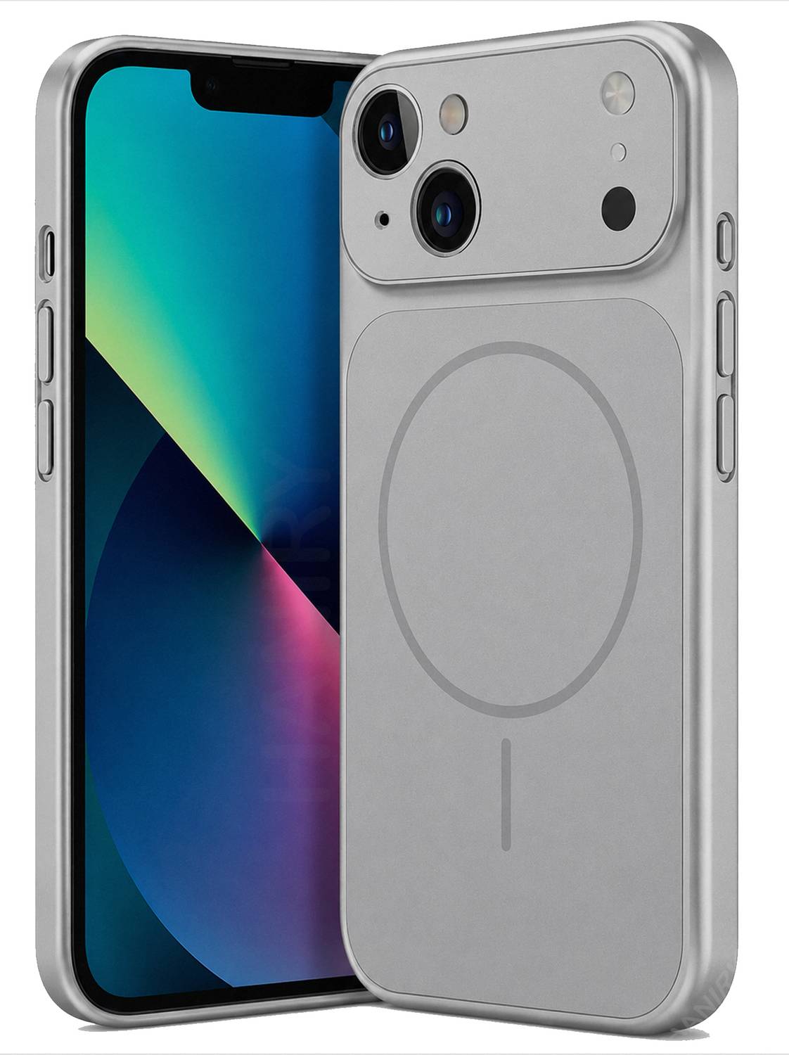 HANIRY Back Cover for iPhone 15 Plus Silver - Image 1
