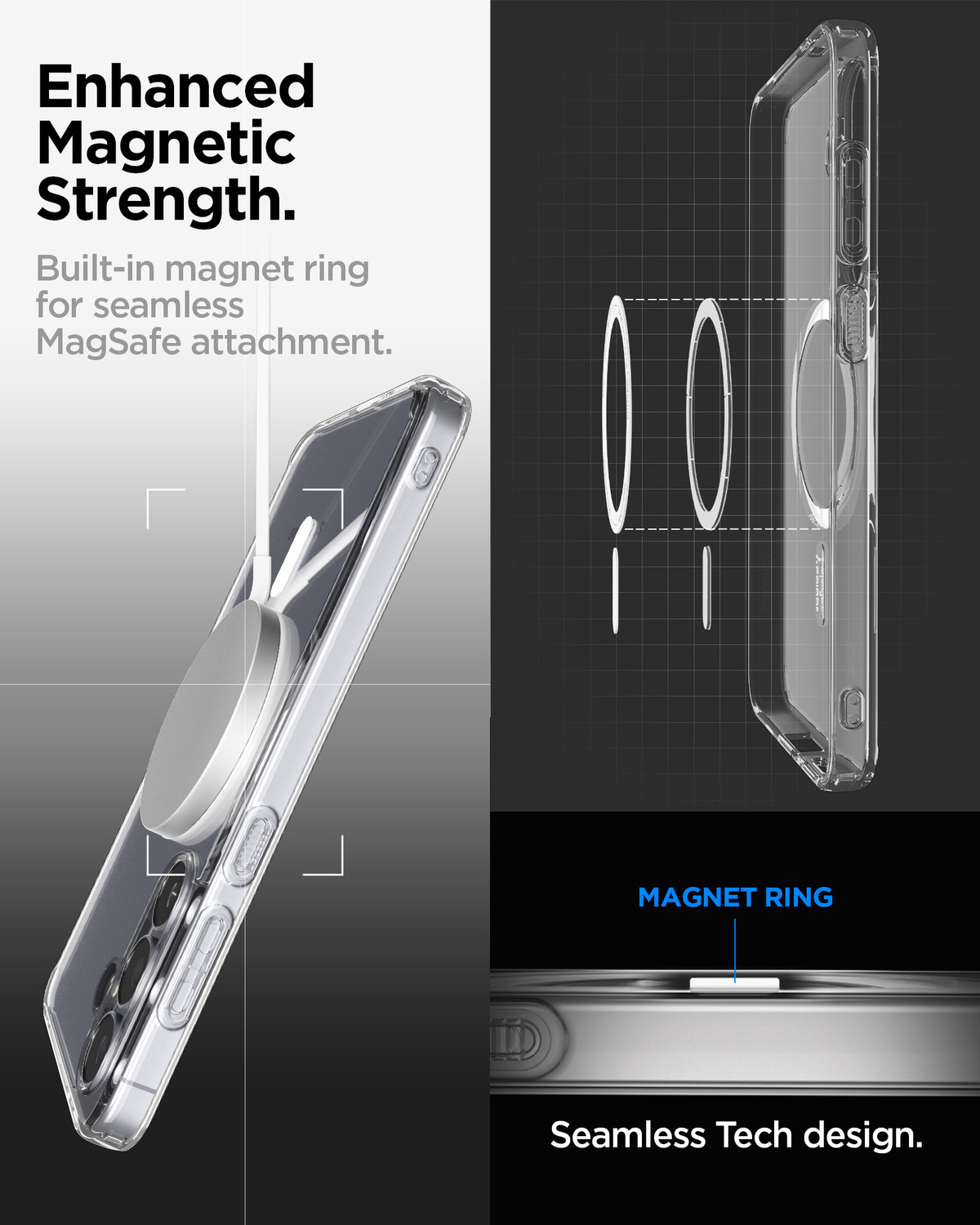 Image of Spigen Ultra Hybrid MagFit Back Cover for Samsung Galaxy S25 FE 5G