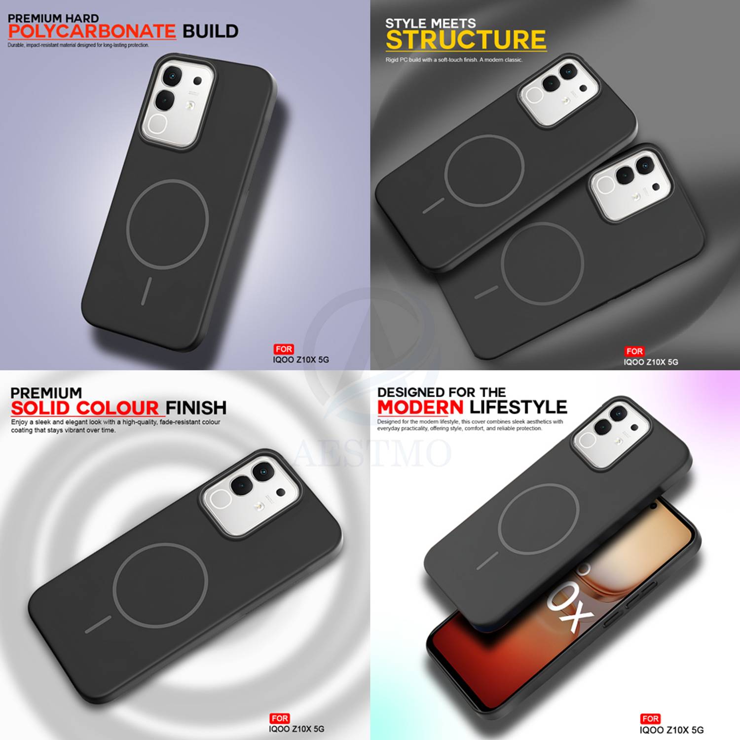 AESTMO Back Cover for iQOO Z10X 5G Black - Image 5
