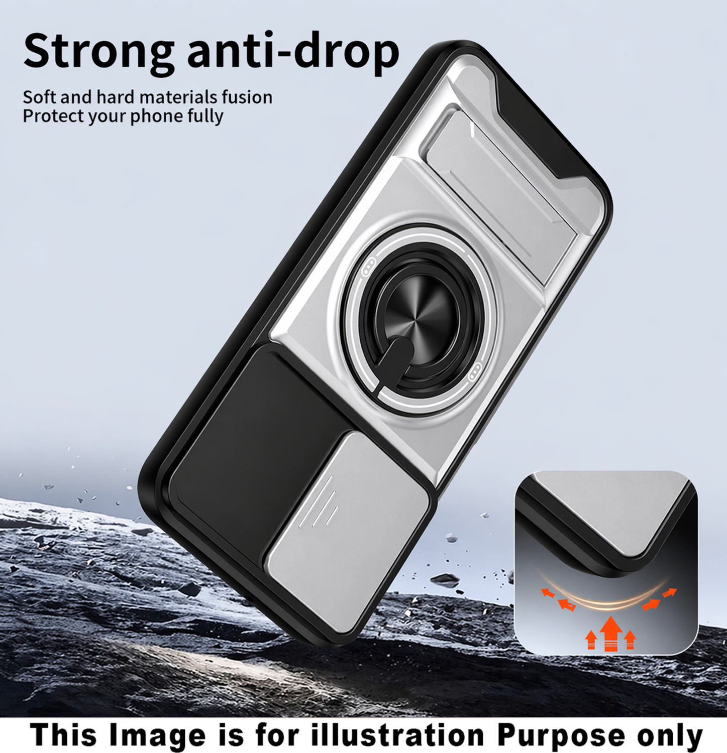 Image of HUPSHY Back Cover for SAMSUNG Galaxy S24 FE 5G (Silver, Dual Protection, Thermoplastic Polyurethane, Pack of: 1)