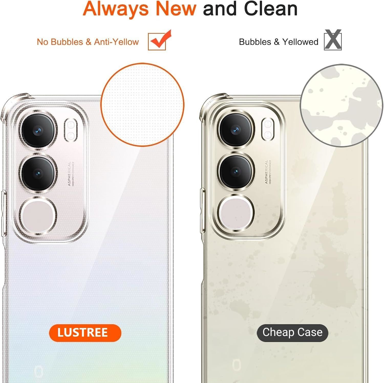 Image of Lustree Back Cover for vivo Y29 Silicon Transparent Case