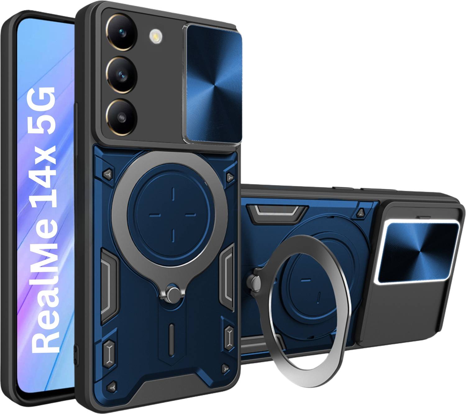 Flipkart SmartBuy Back Cover for RealMe 14x 5G Blue - Image 1