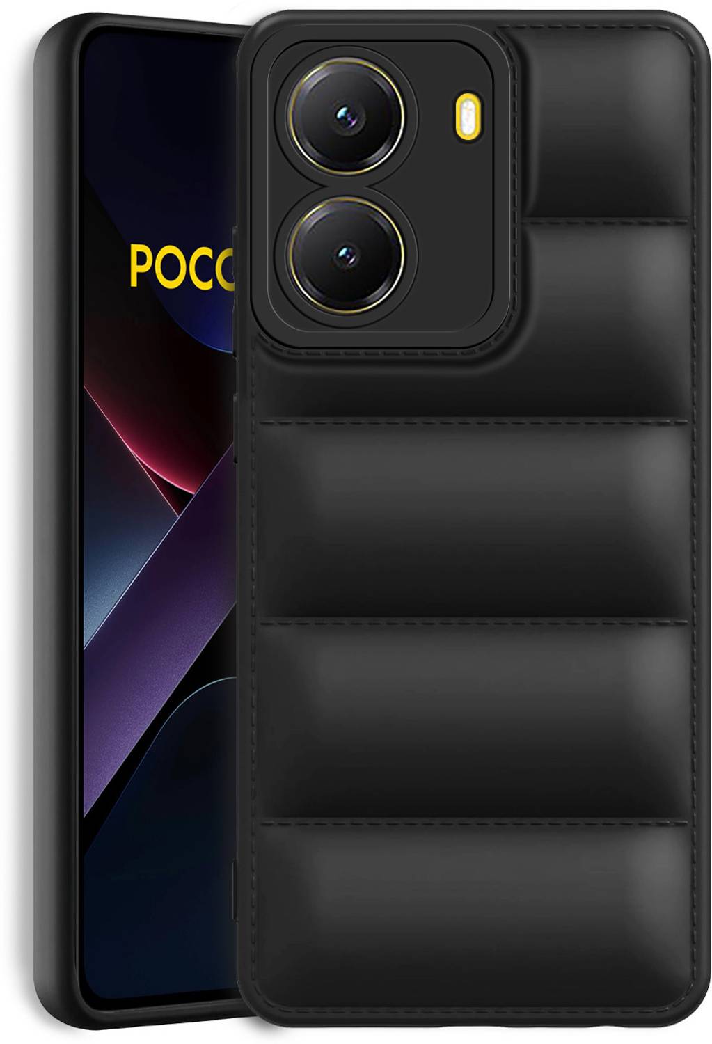 Plus Back Cover for Poco X7 Pro 5G Black - Image 1