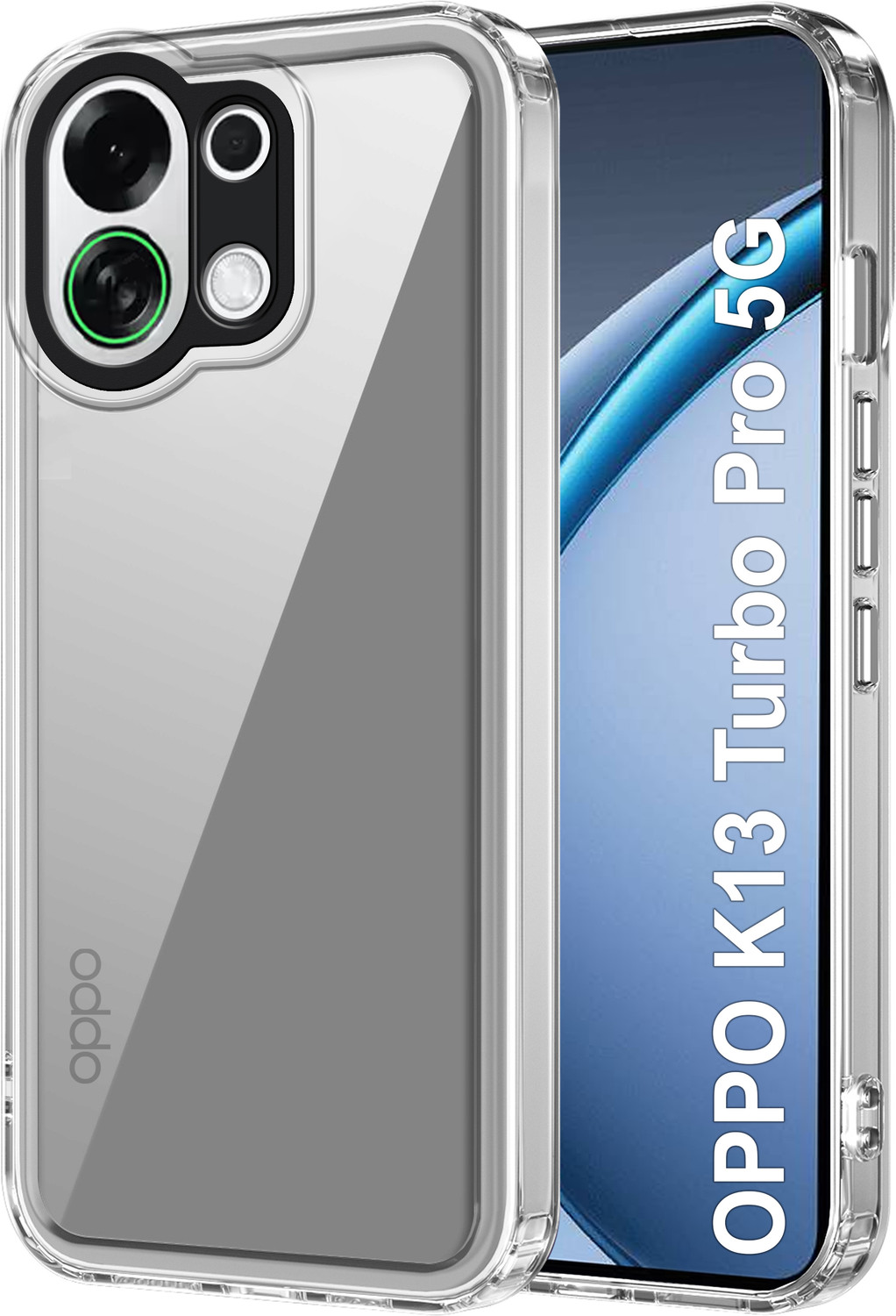 Image of GLOBAL NOMAD Back Cover for OPPO K13 Turbo Pro 5G (Transparent, Grip Case, Thermoplastic Polyurethane, Pack of: 1)