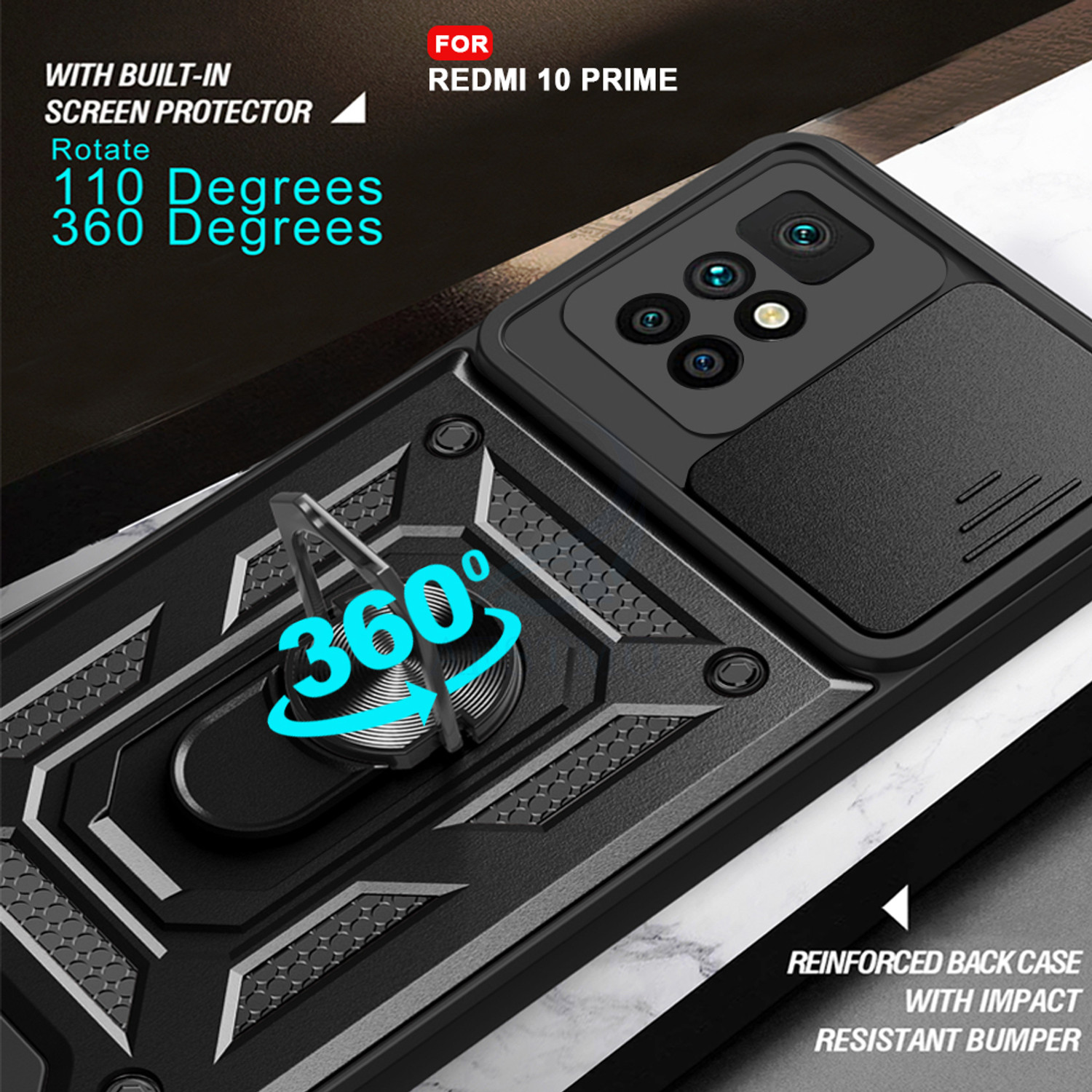 Image of AESTMO Back Cover for Redmi 10 Prime