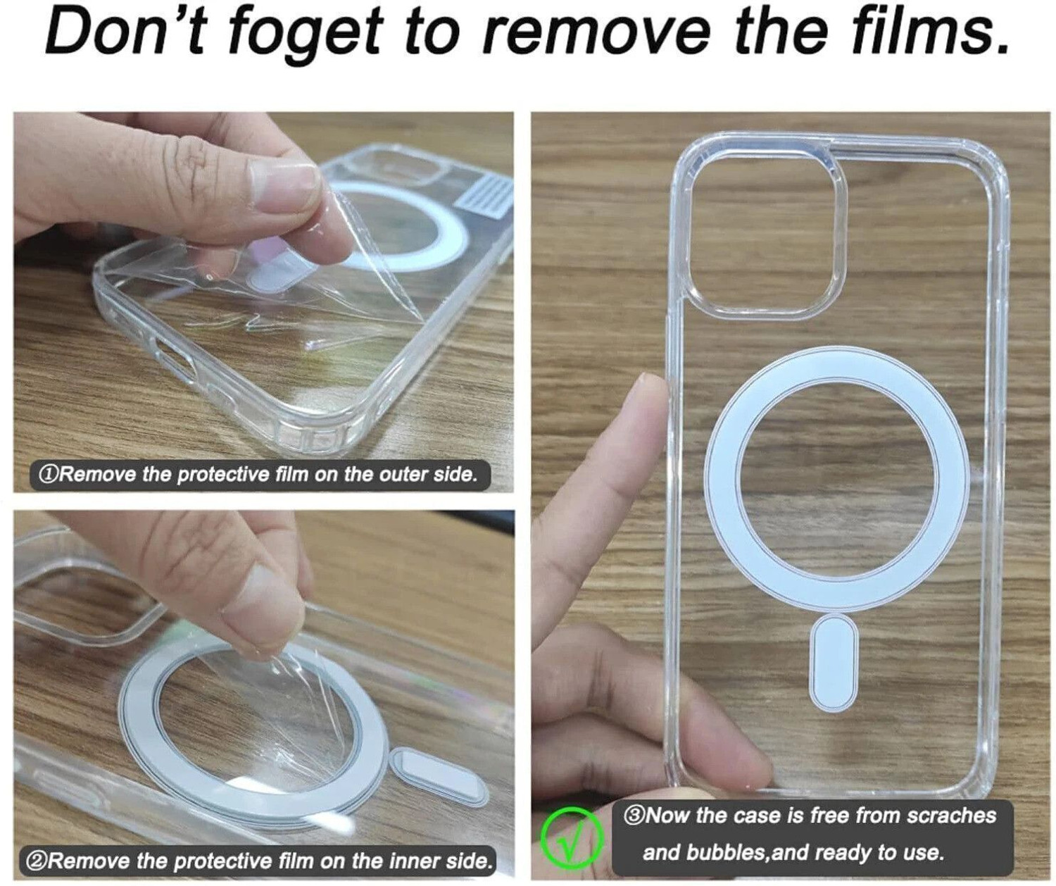 Image of CASEVIBE Back Cover for Samsung Galaxy S24 Transparent Magsafe Mobile Back Cover