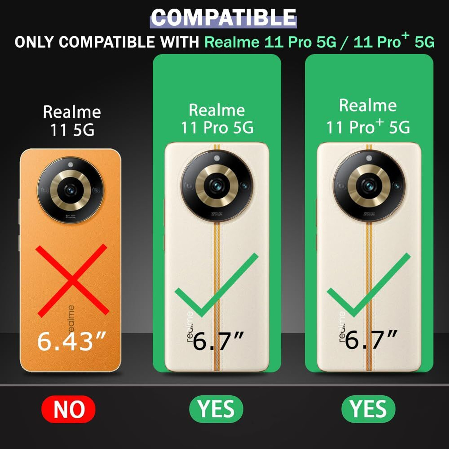 Image of Casener Back Cover for Realme 11 Pro Plus 5G