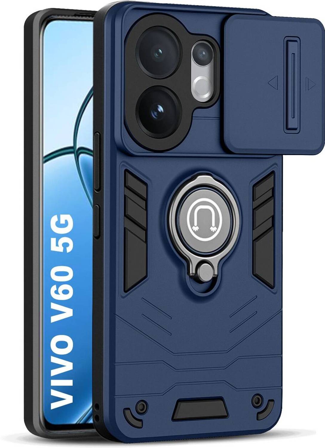 GLOBAL NOMAD Back Cover for vivo V60 5G Blue - Image 1