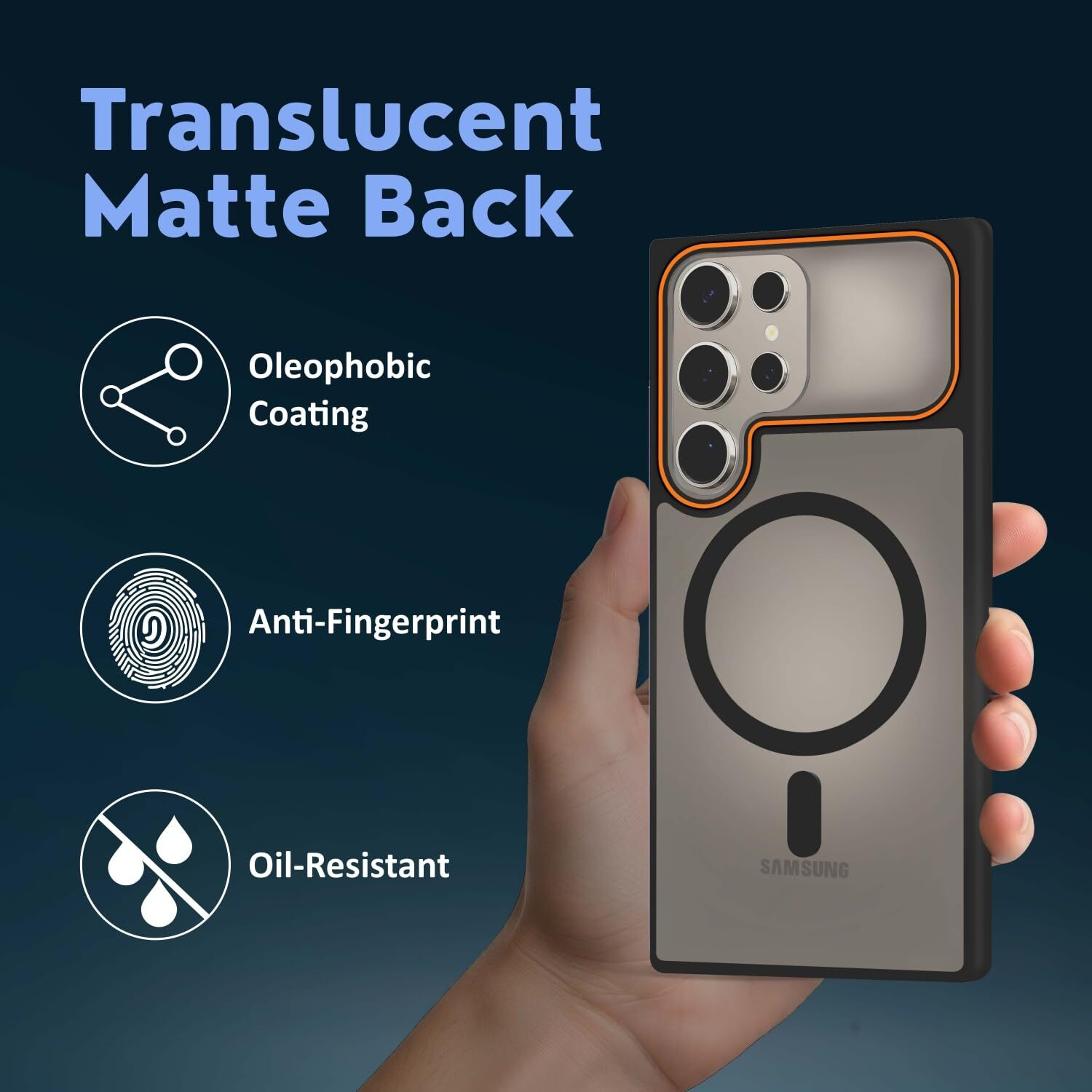 Image of AIBEX Back Cover for Samsung S23 Ultra 5G | Slim Shockproof Back Cover with Camera Lens Protection