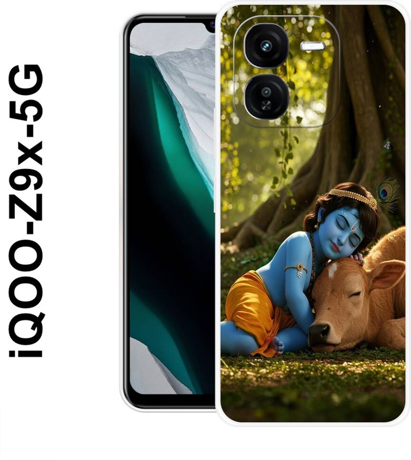 Indus Back Cover for IQOO Z9x 5G, KRISHNA, GOVIND, VRINDAVAN