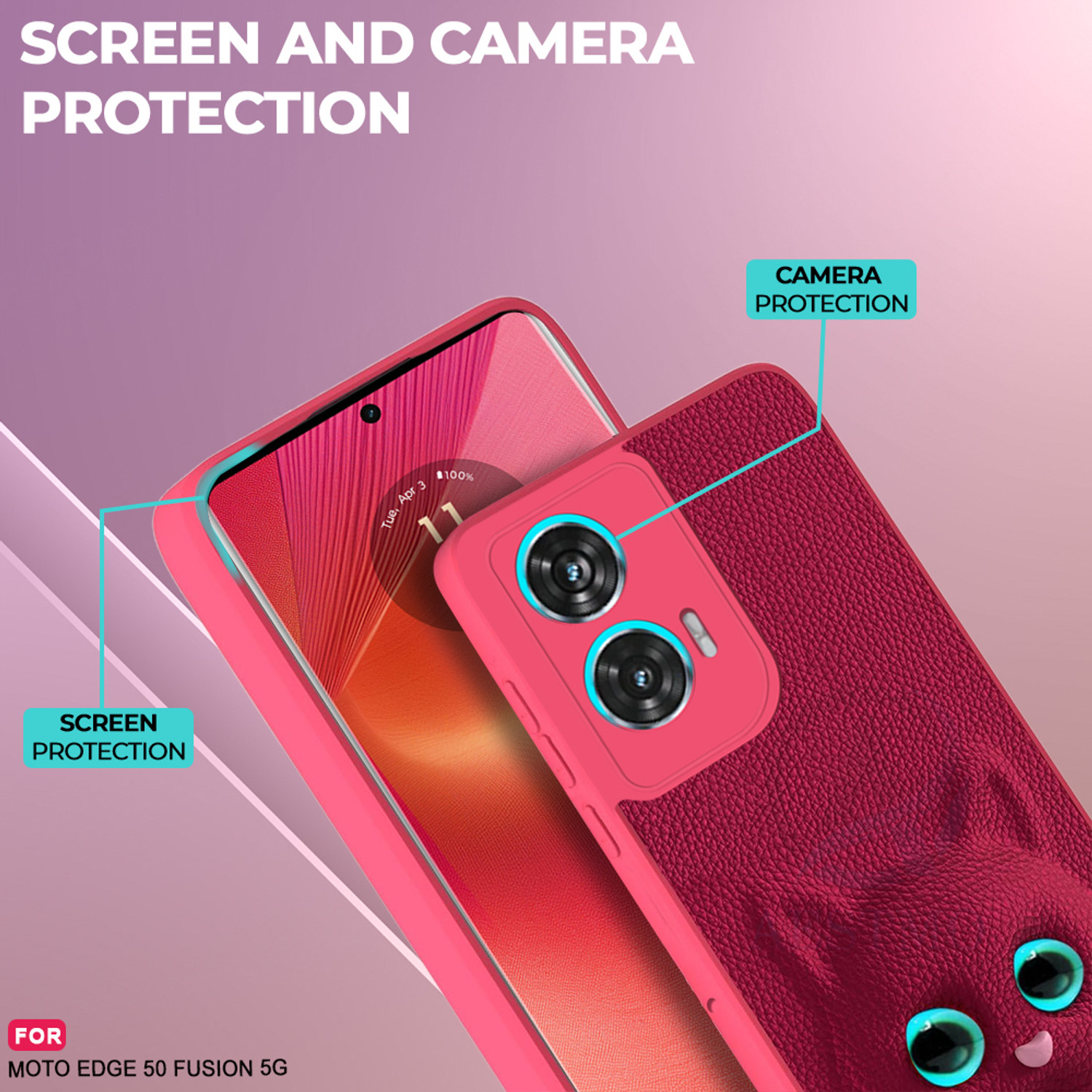Image of AESTMO Back Cover for MOTOROLA Edge 50 Fusion