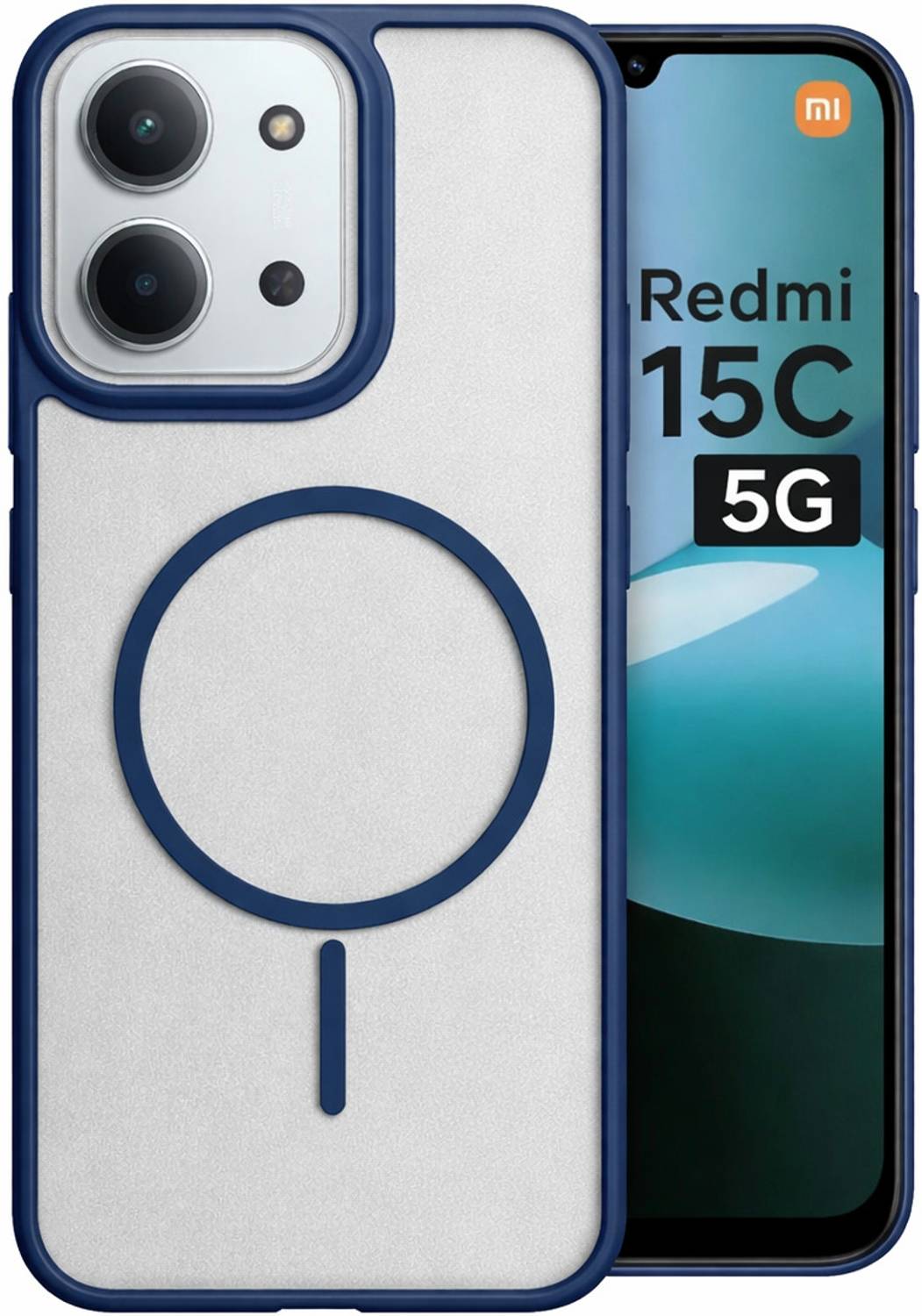 Accesories Legacy Back Cover for Redmi 15C 5G Smoke MagSafe Back Cover Shockproof magnetic Ring Camera Protection Case