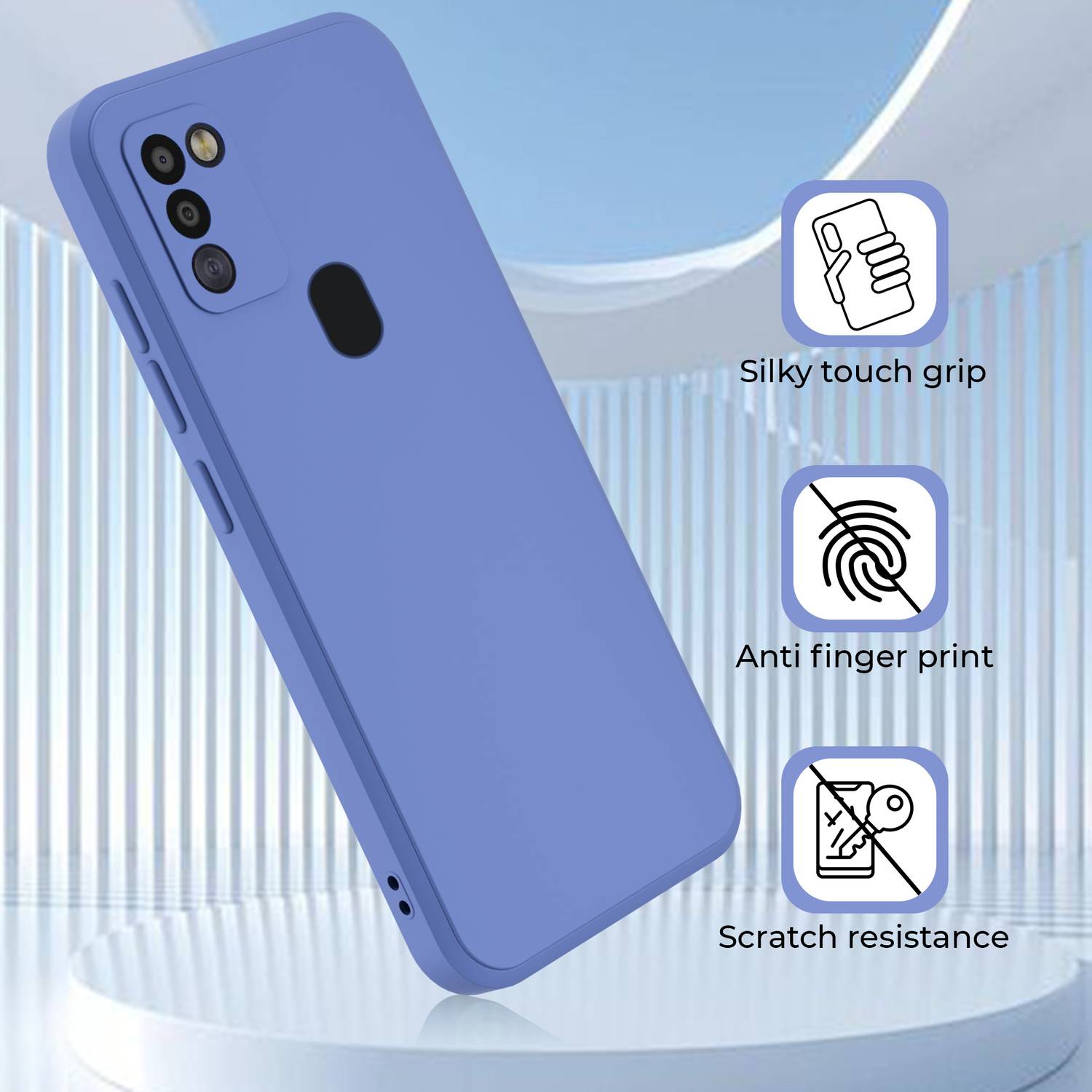 Artistque Blue Back Cover for Samsung Galaxy M21 - Image 3