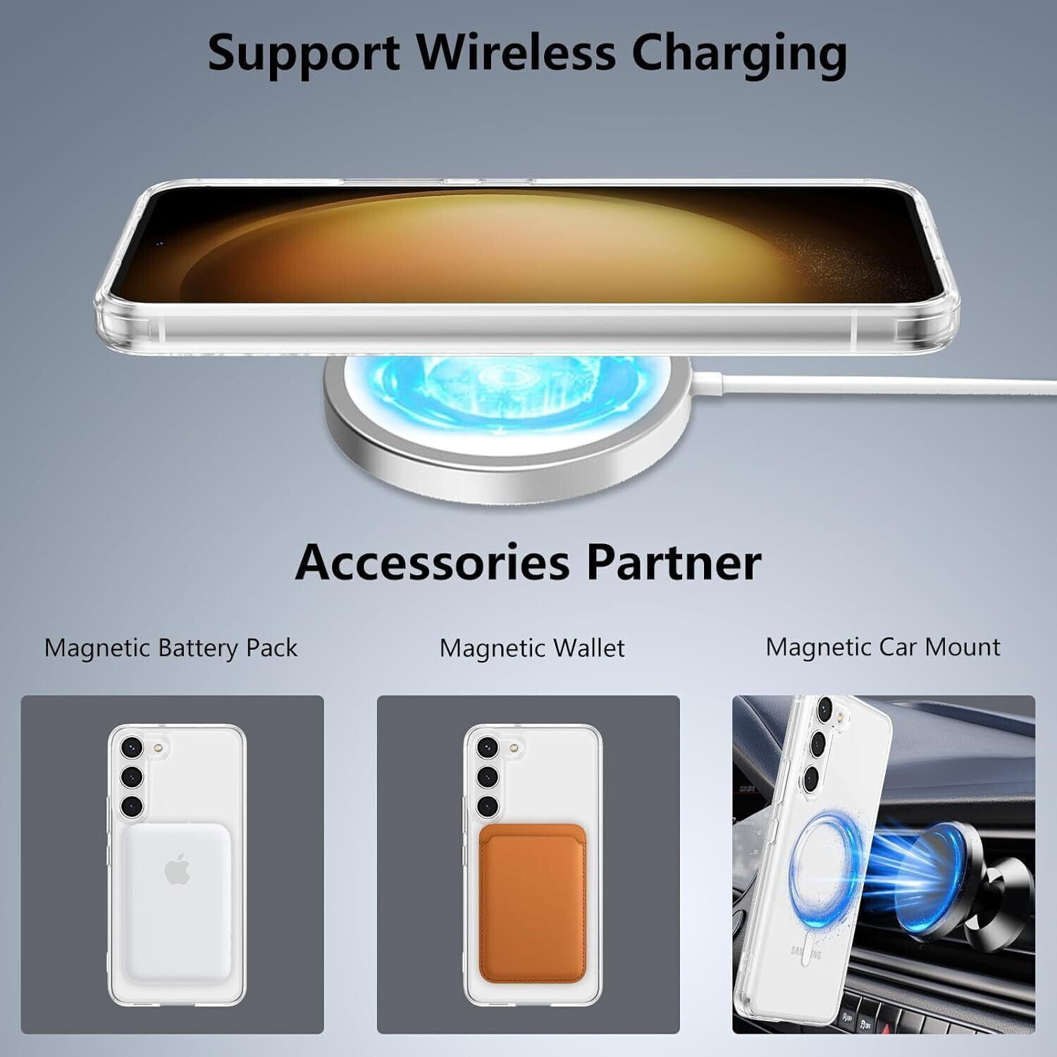 Image of Caseroy Back Cover for Samsung Galaxy S23 Magsafe Transparent Mobile Back Cover