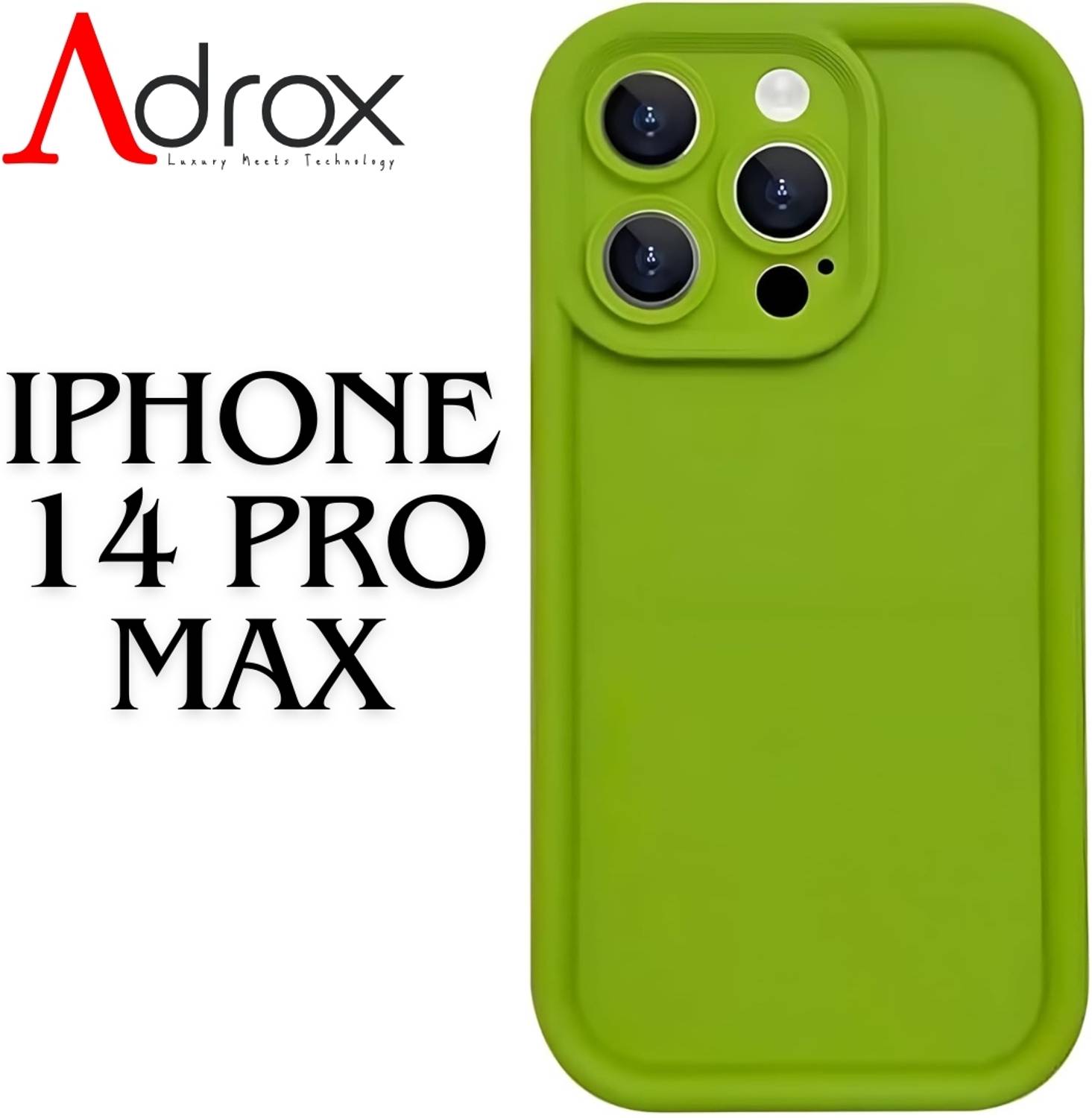adrox Back Cover for iPhone 14 Pro Max Soft Silicone Cover Camera Protection, Scratch Proof, Shock Protection