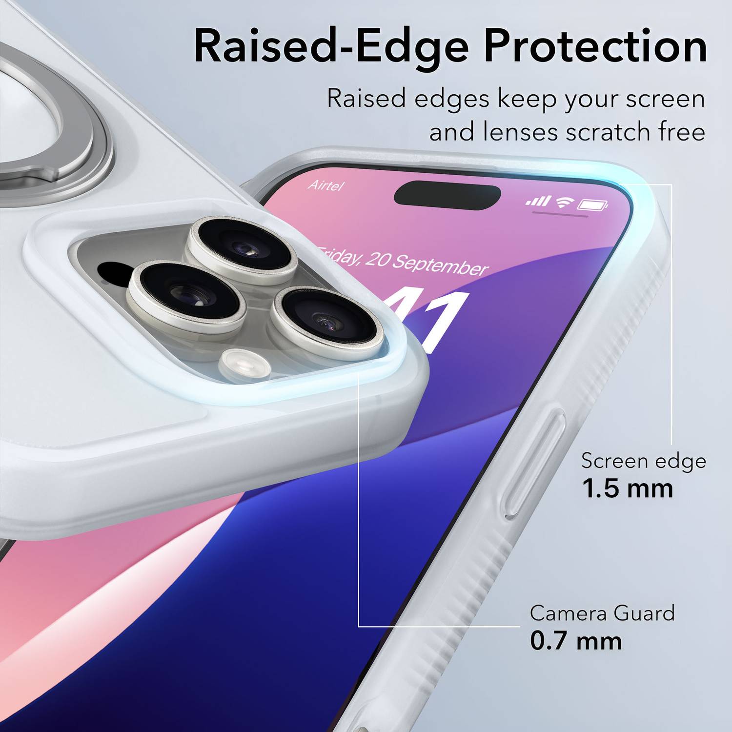 eller santé Back Cover for iPhone 16 Pro Max, White - Image 3