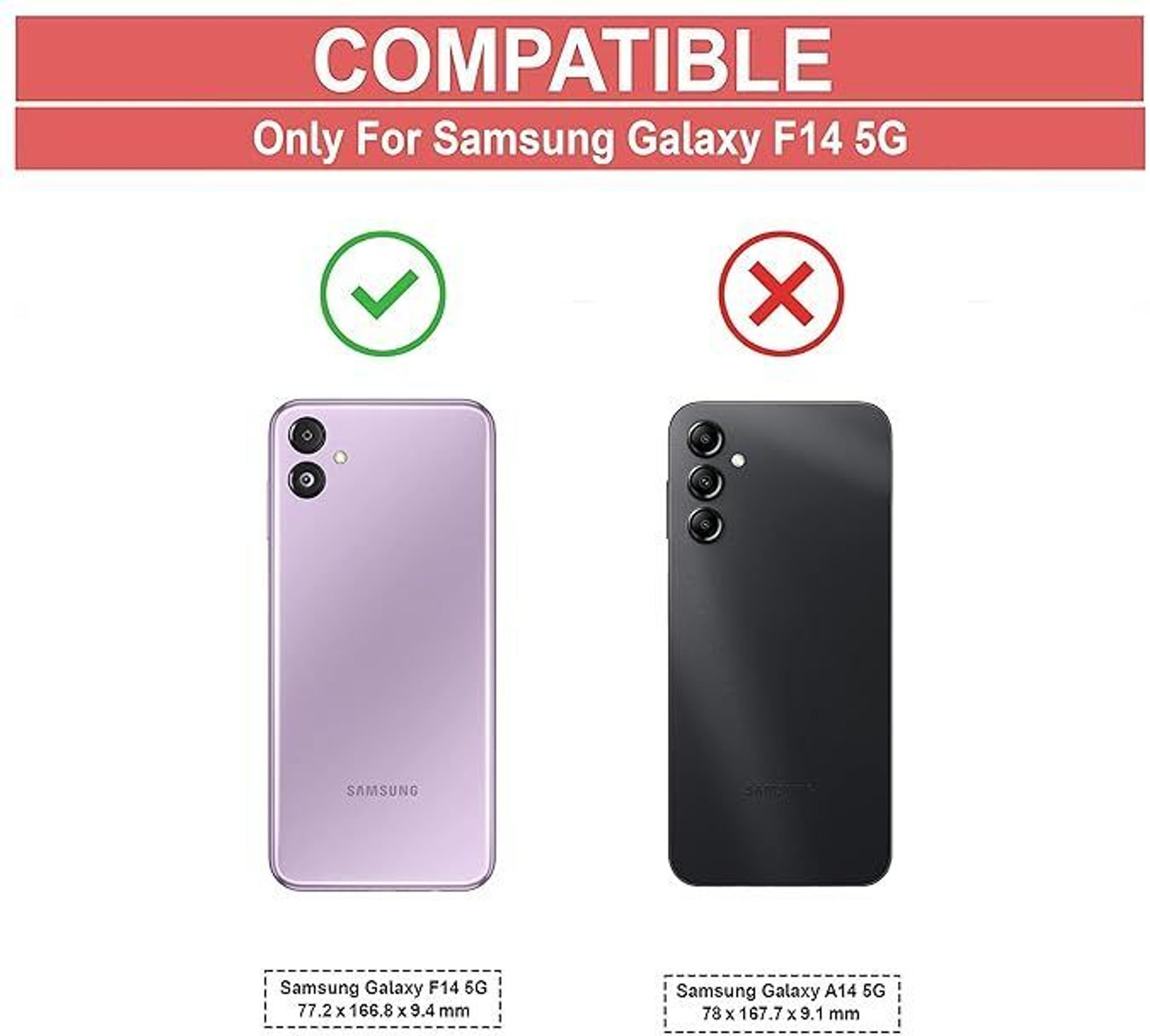 Image of HESOFY Back Cover for Samsung Galaxy F14 5G