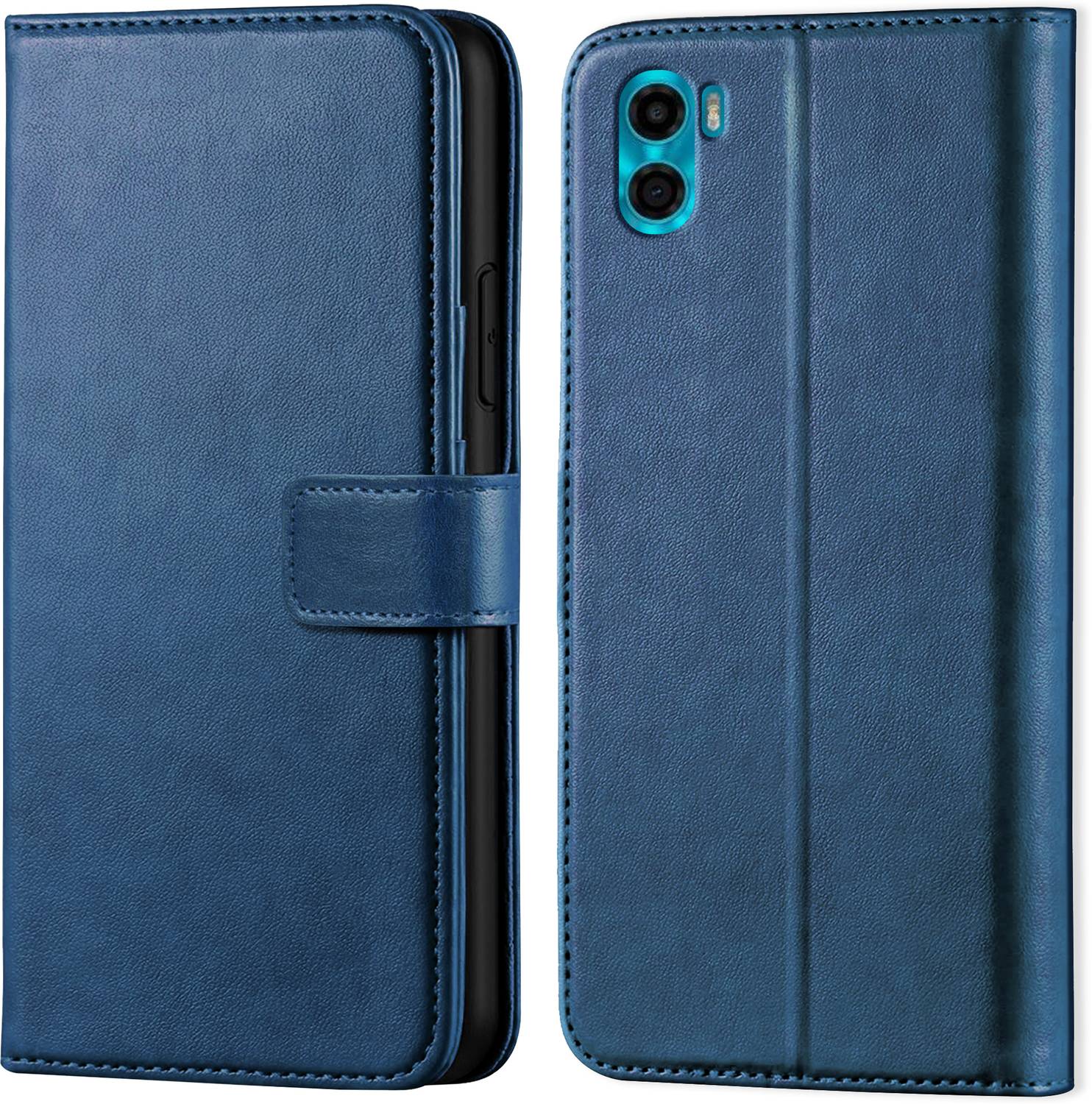 Ascensify Back Cover for Moto E22S Vintage Flip Wallet Back Case Cover [Artitifial Leather]