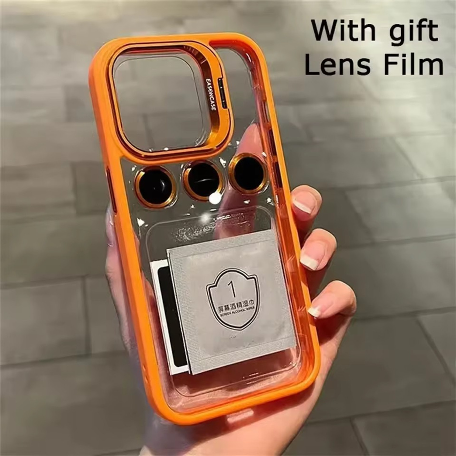 Image of MobiLooks Back Cover for Apple iPhone 17 Pro, Camera Stand Case free Lens Protection