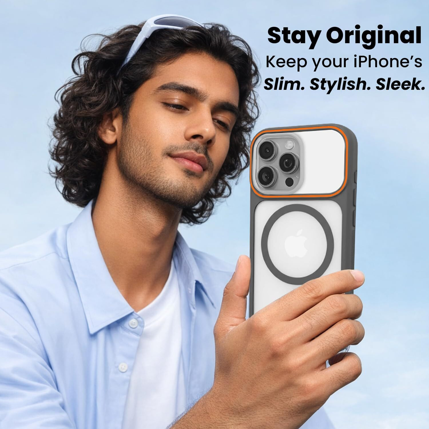 Image of AIBEX Back Cover for Apple iPhone 15 Pro Max | Slim Shockproof Back Cover with Camera Lens Protection