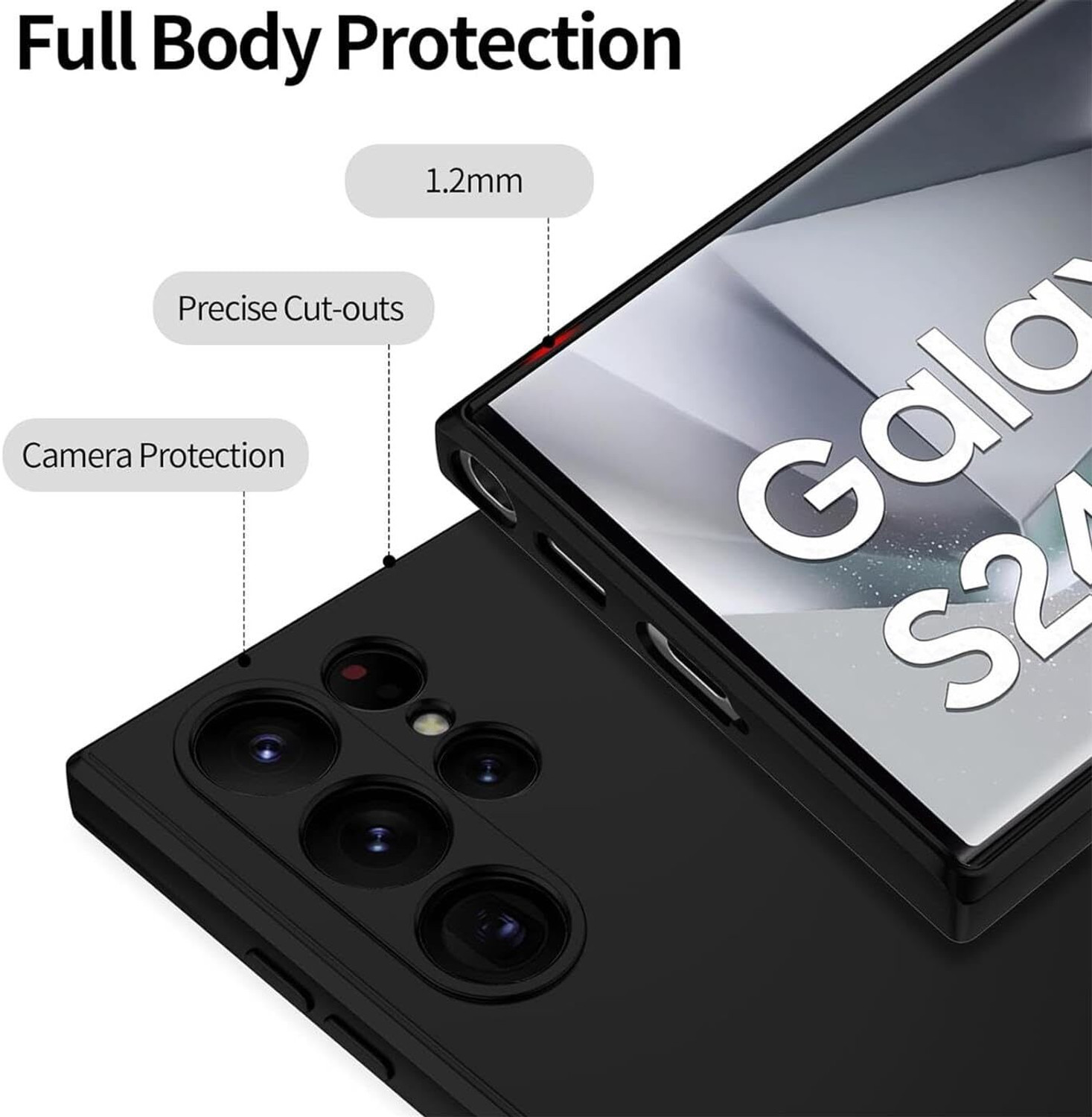 Image of CLOVYR Back Cover for Samsung Galaxy S24 Ultra 5G Silicon Protective Case
